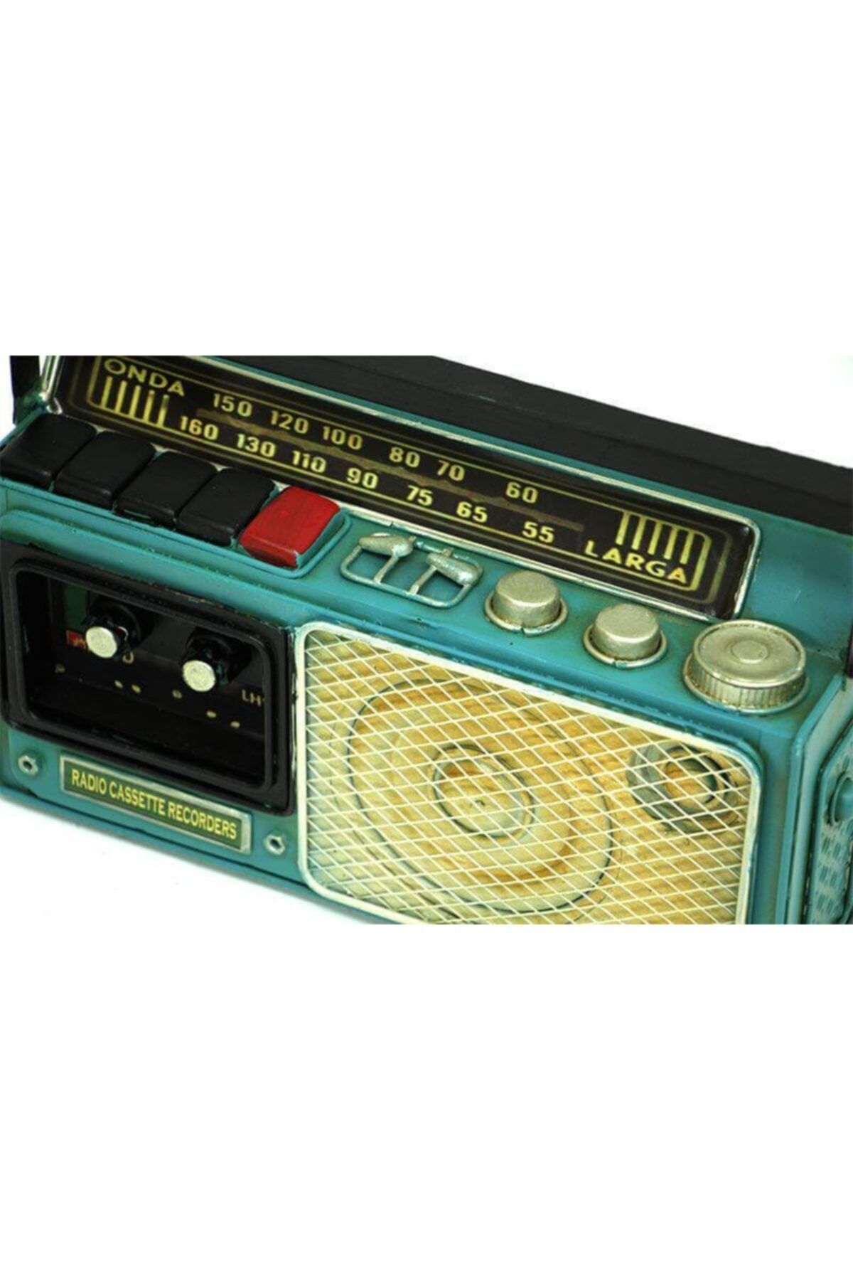 ozgurpazar Dekoratif Metal Radyo Kumbara Vintage Biblo Hediyelik