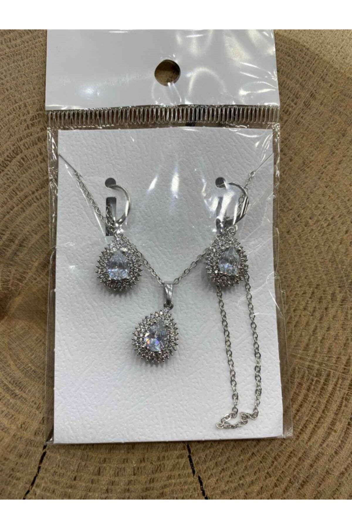 DERİ KABUSU Kolye Ile Küpe Seti 002 - Gümüş