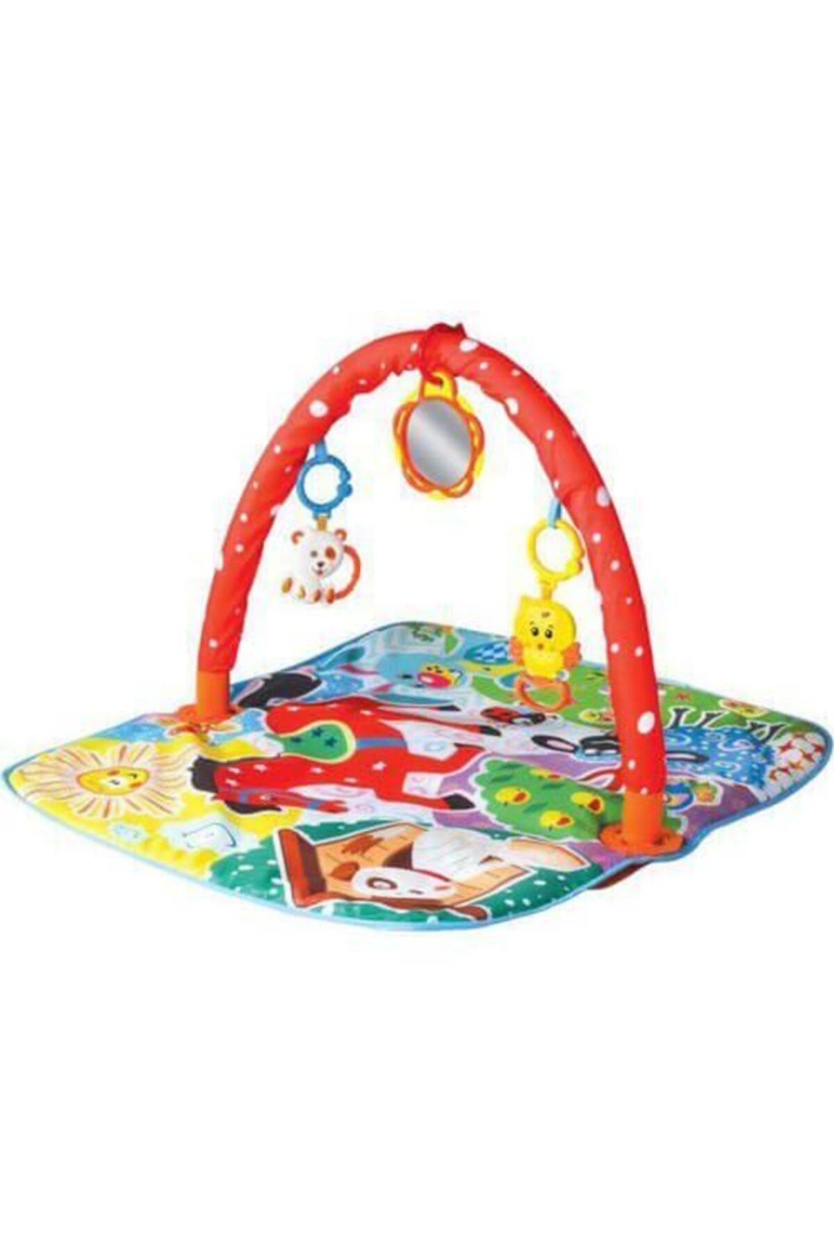 Furkan Toys Neşeli Çiftlik Aynalı Bebek Oyun Halısı
