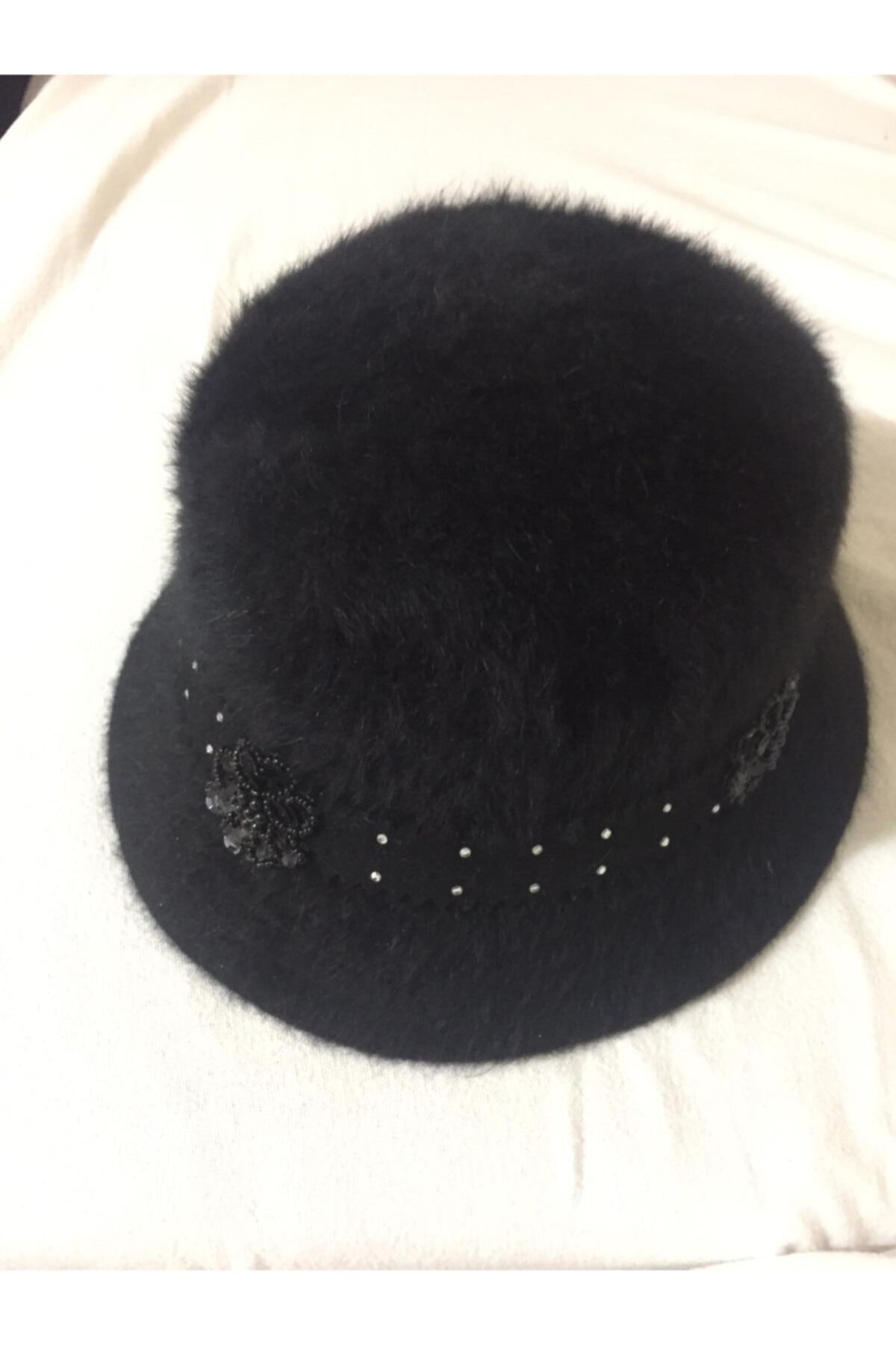 İşnar Kadın Siyah Tüylü Kışlık Şapka
