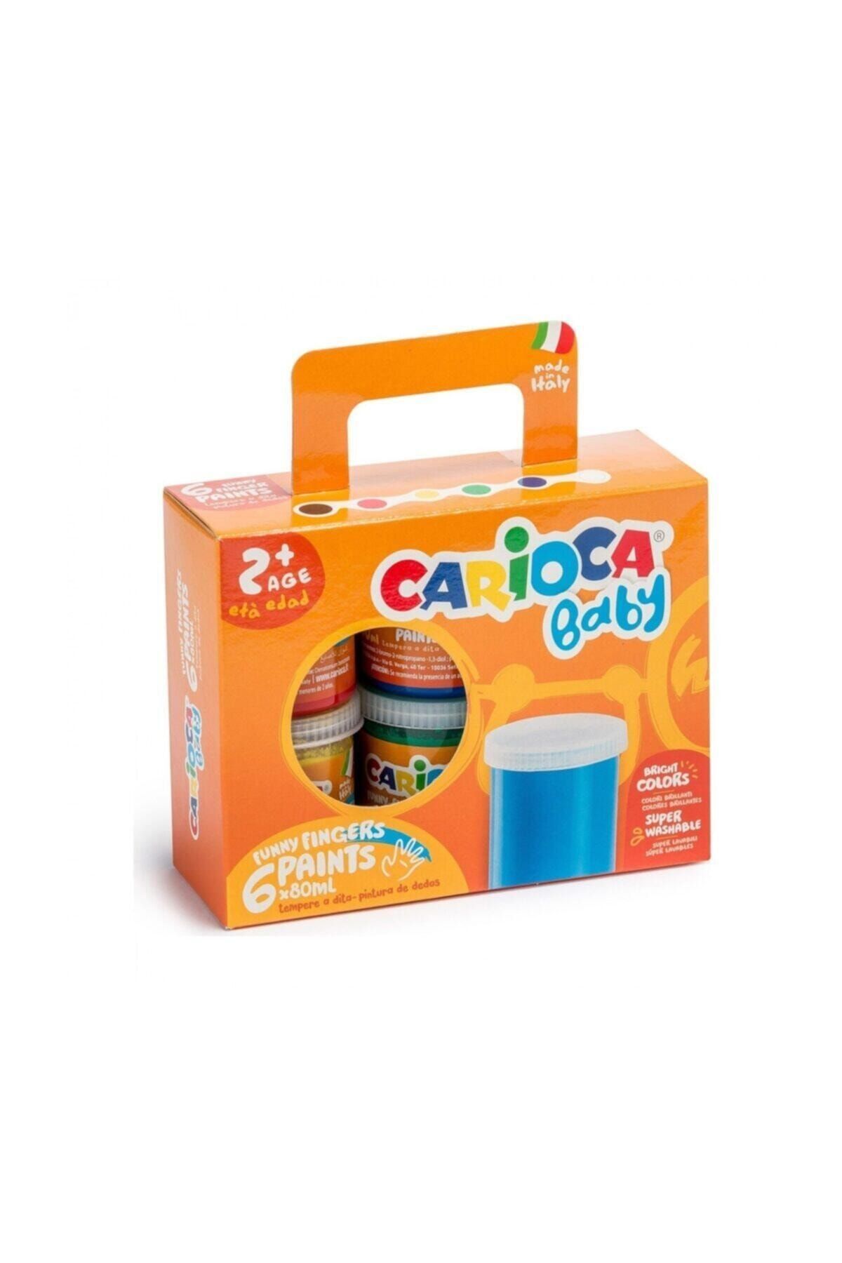 CARIOCA Baby Yıkanabilir Bebek Parmak Boyası 6 Renk X 80gr. Ko032