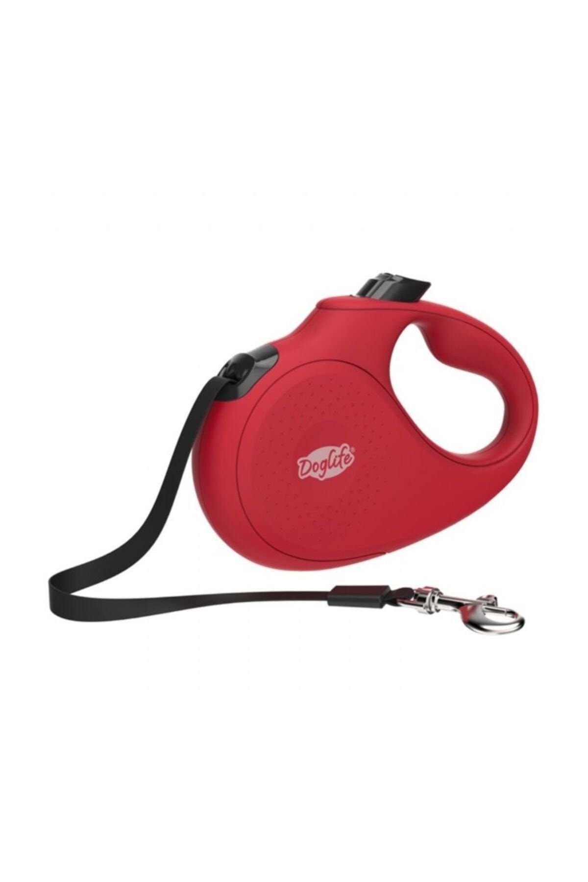 Doglife Otomatik Gezdirme Kayışı Kırmızı-small