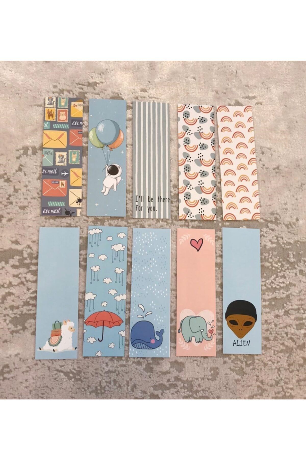 Paytak Moda Renkli Karışık 10'lu Desenli Kitap Ayraç Seti Pytkkayr0021