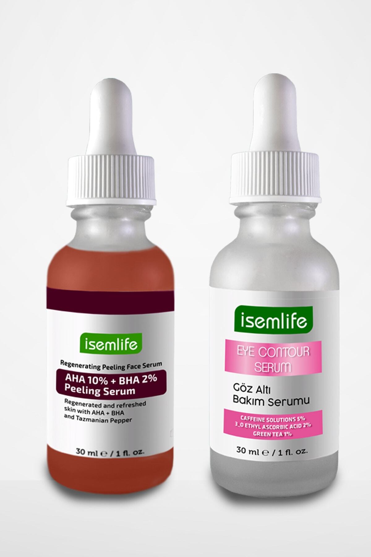 İsemlife Gözaltı Torbalanma & Morluk Karşıtı Bakım Serumu + Cilt Tonu Eşitleyici Serum