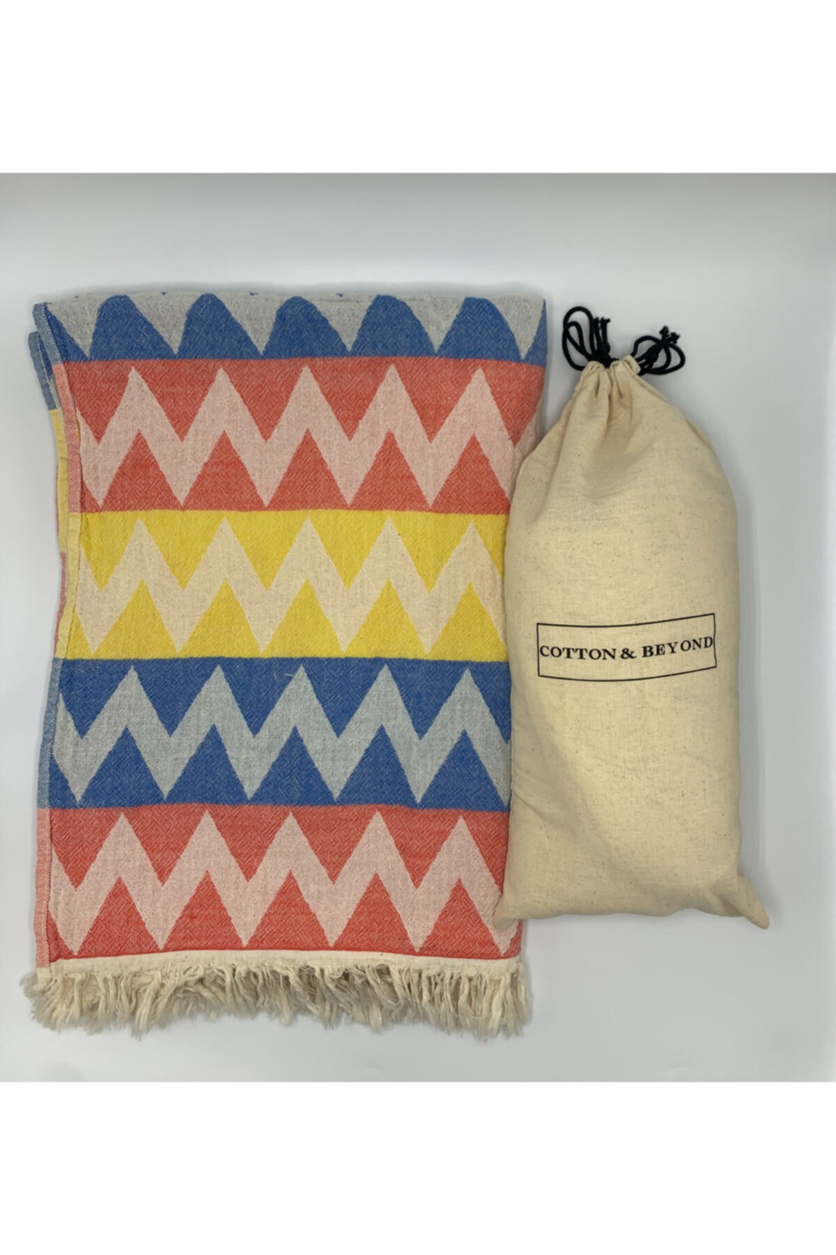 Cotton & Beyond Çok Renkli Zigzag Peştemal