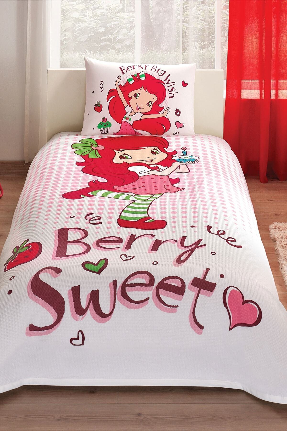 Lisanslı Strawberry Shortcake Sweet Pike Takımı Tek Kişilik
