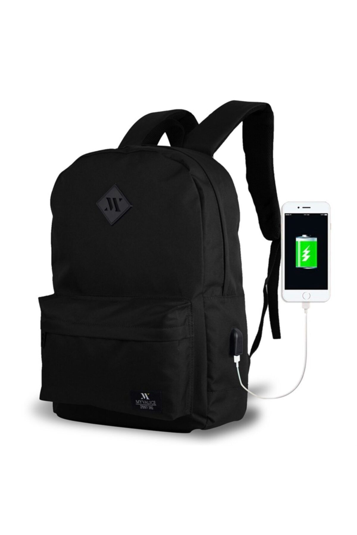 My Valice Smart Bag Specta Usb Şarj Girişli Akıllı Sırt Çantası Siyah