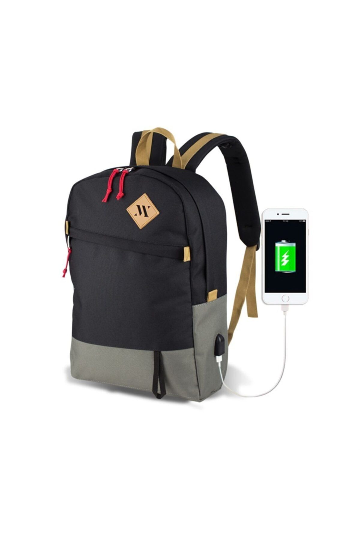 my valice smart bag freedom usb sarj girisli akilli sirt cantasi siyah gri fiyati yorumlari trendyol