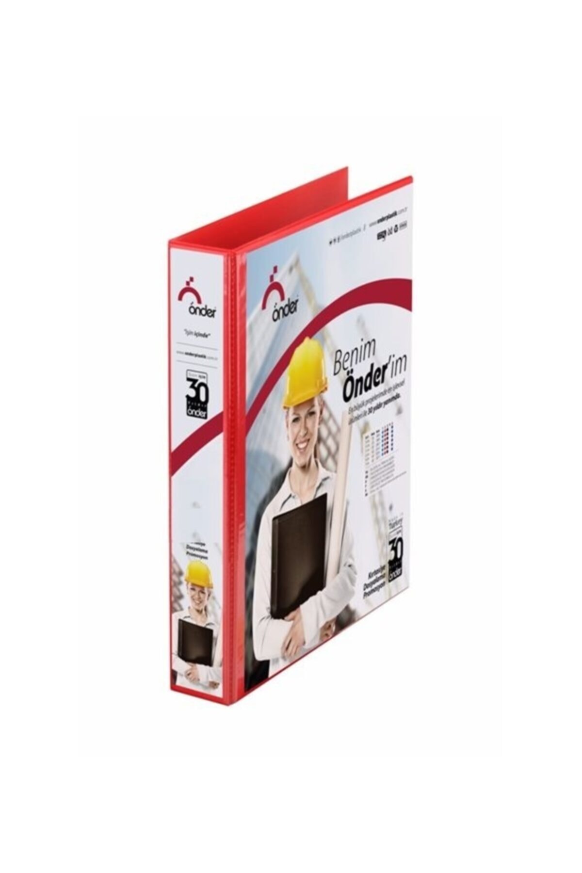 Önder Pvc 7cm Firma Sunum Klasörü A4 4 Halkalı 520 Yaprak Kapasiteli Kırmızı 2017-2