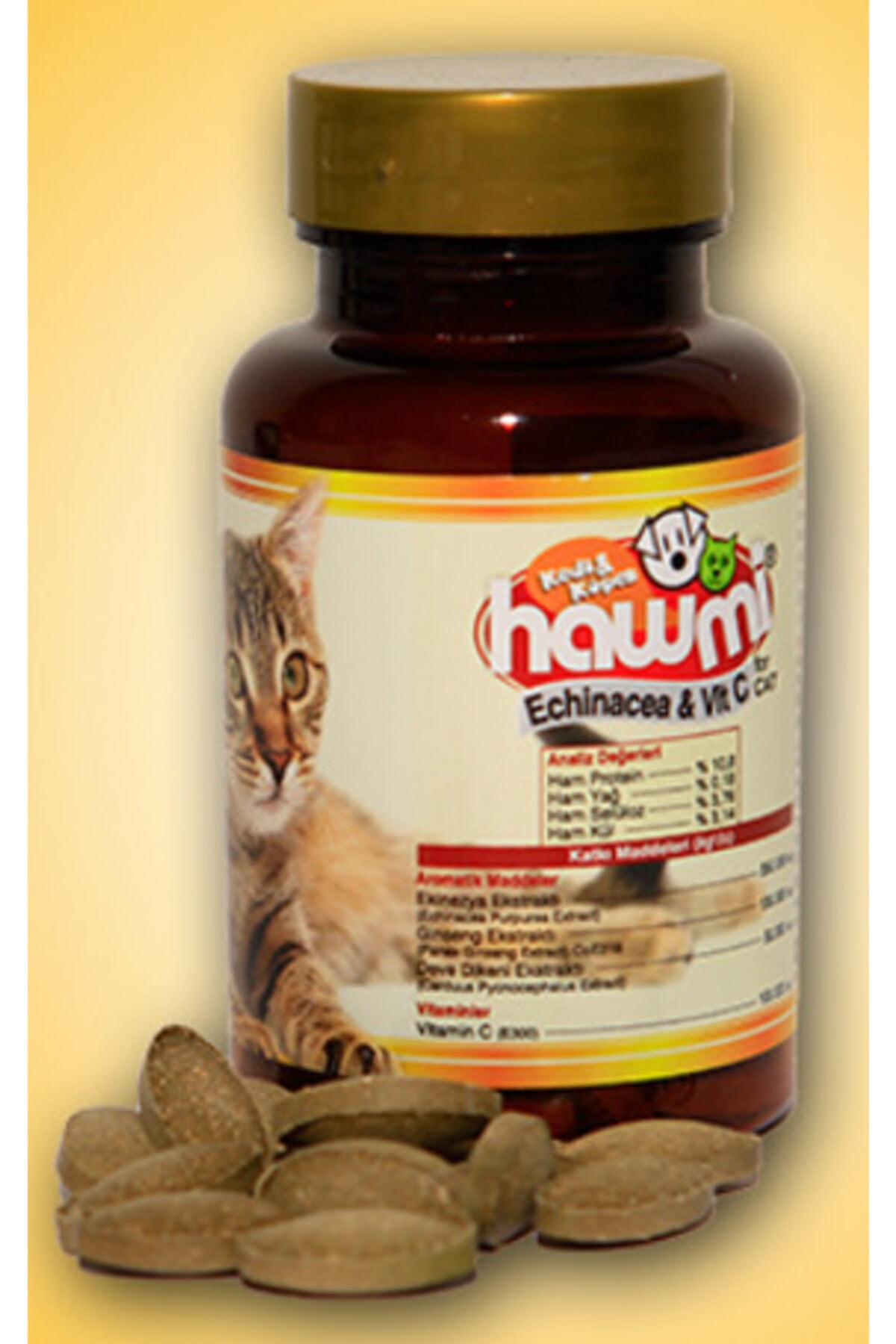 Hawmi Kediler Için Bağışıklık Destekleyici C Vitamini Echinacea & Vit C For Cat