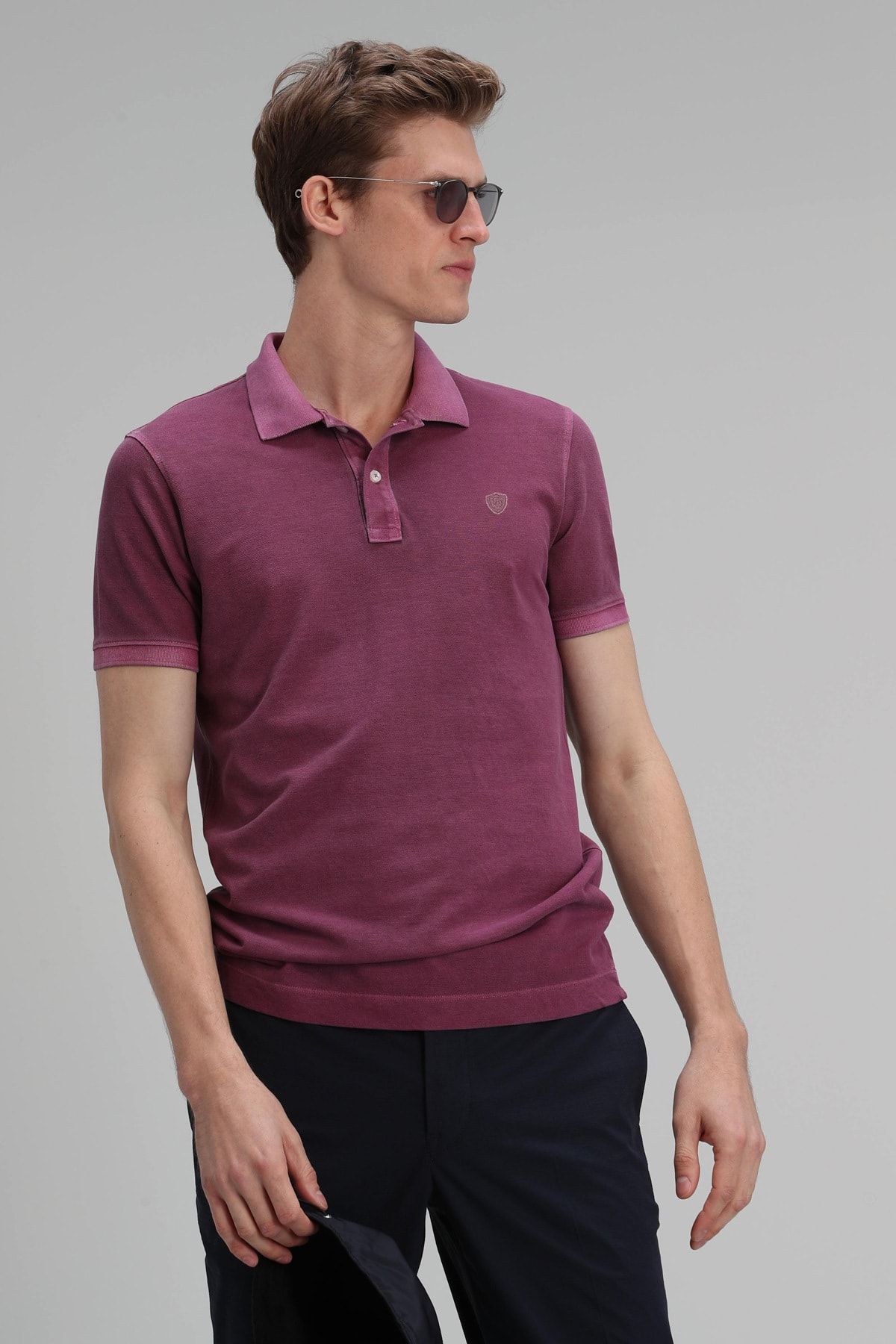 Lufian Vernon Spor Polo T- Shirt Mürdüm