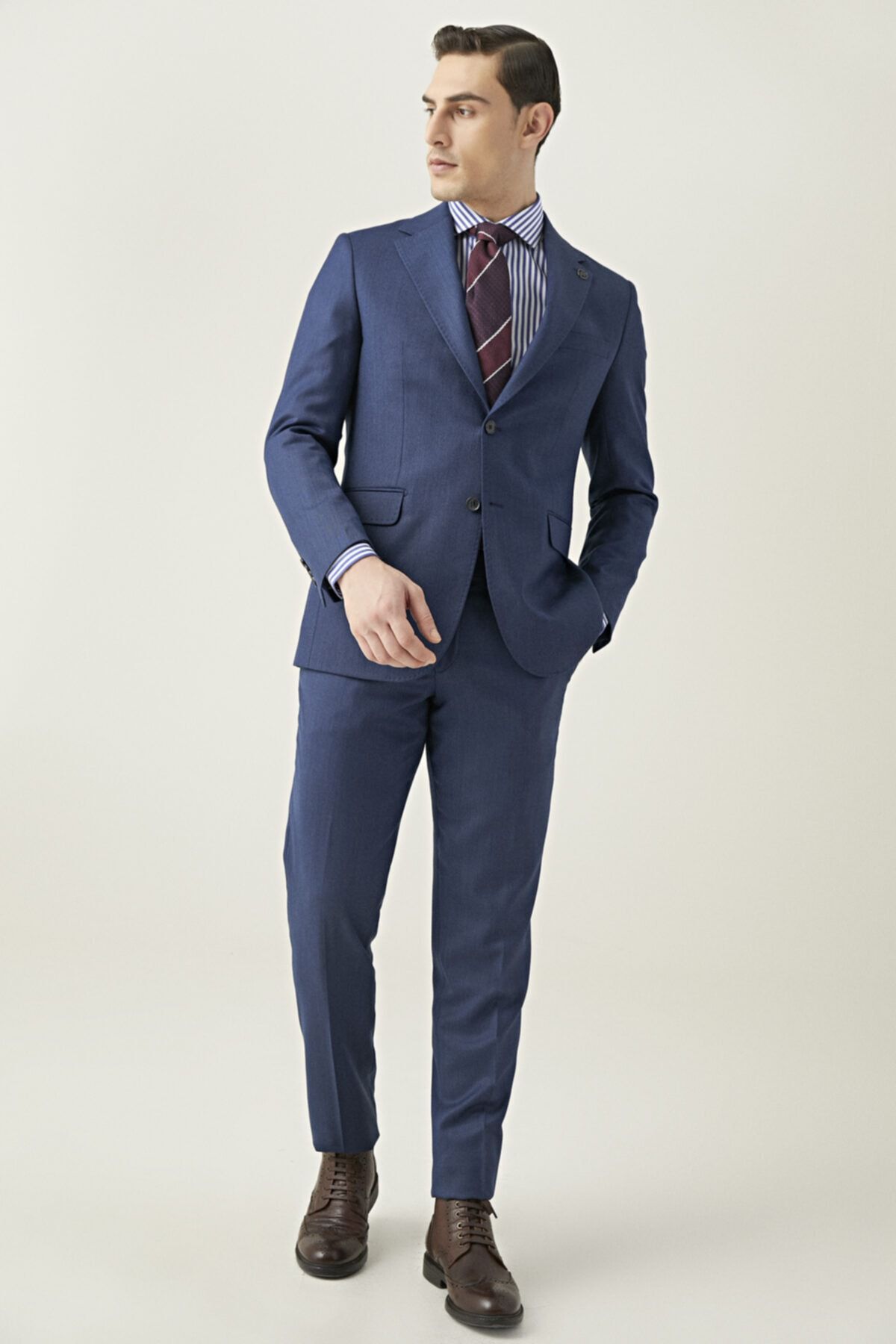 Damat Erkek Lacivert Regular Fit Takım Elbise