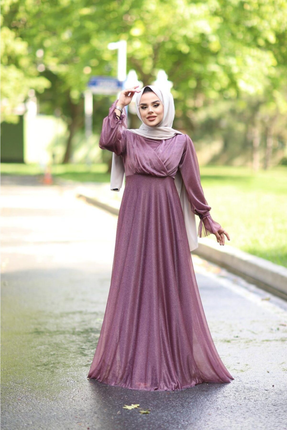 Gülsima Moda Simli Tesettür Abiye 5332