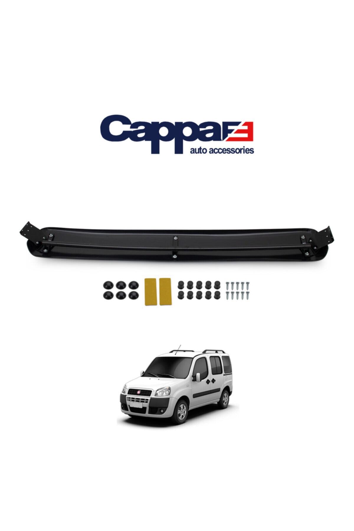Cappafe Fiat Doblo Ön Cam Güneşliği Siperlik Vizör Şapka Terek Akrilik (Abs) Piano Black 2006-2010