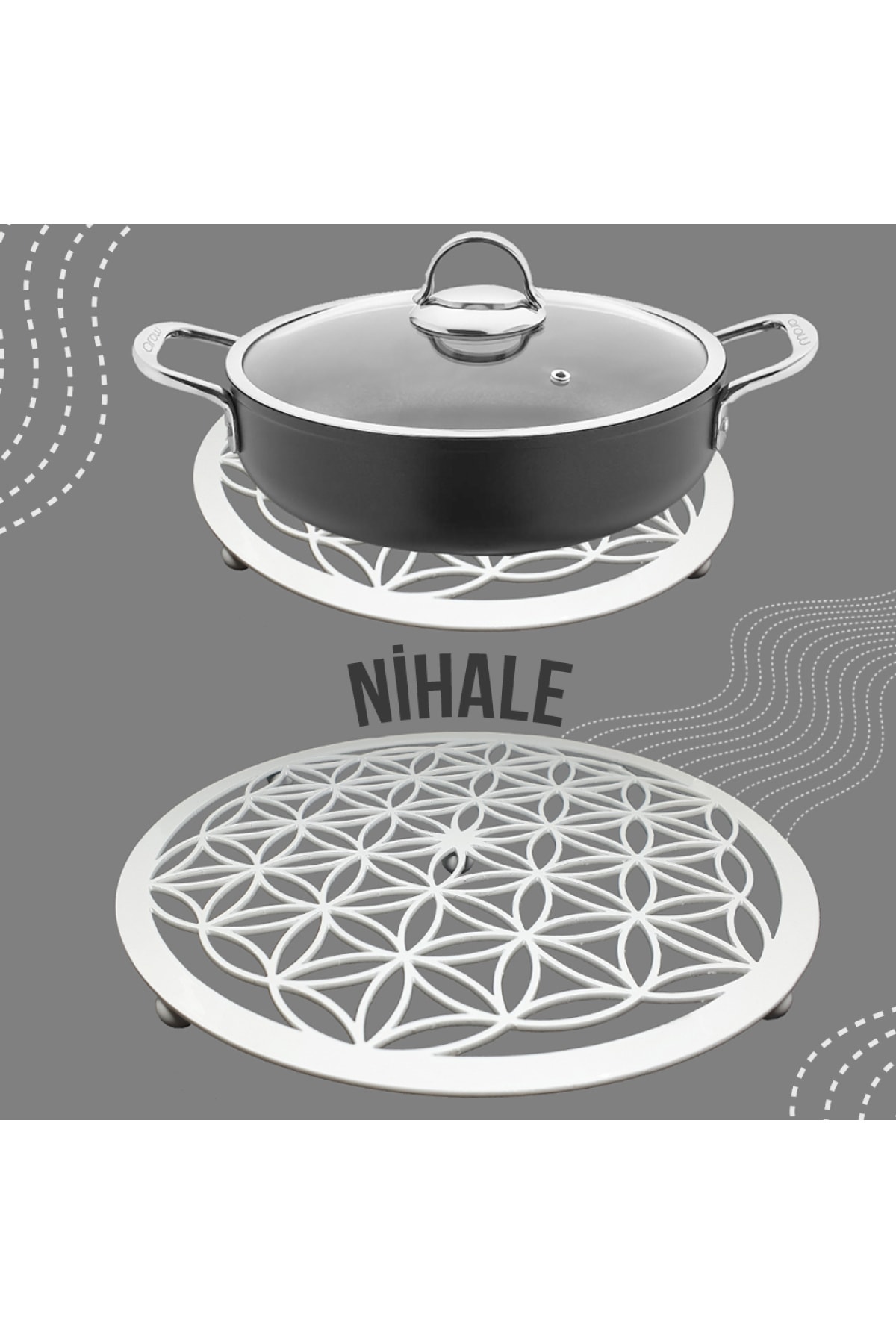 Yücecengiz Metal Yaşam Çiçeği Sembollu Metal Nihale 17cm