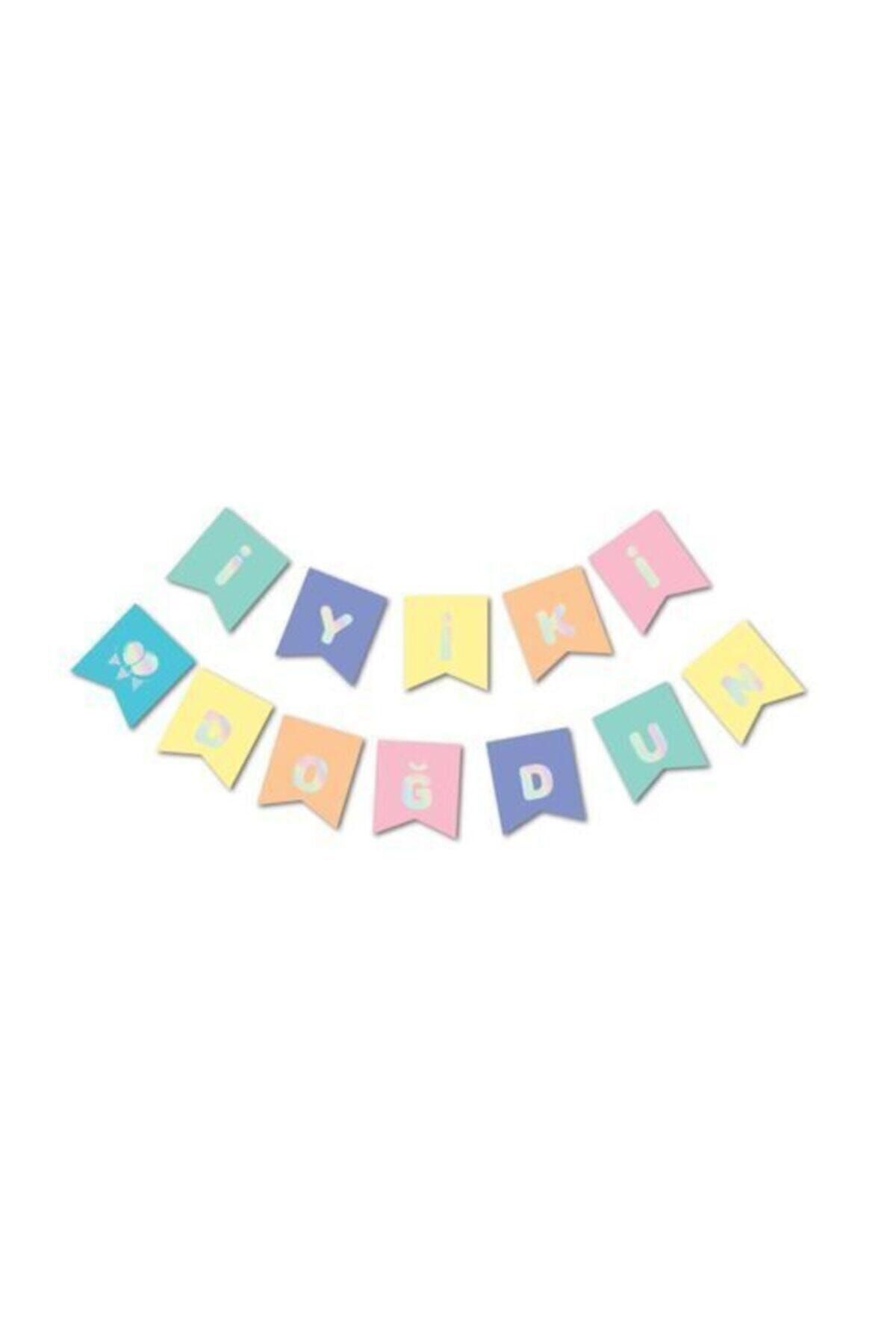 papercraft Makaron Hologram İyi Ki Doğdun Banner