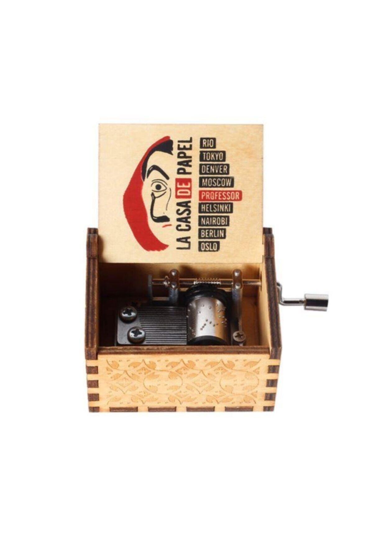 muustie La Casa De Papel Profesör Manuel Çevirmeli Ahşap Işlemeli Müzik Kutusu