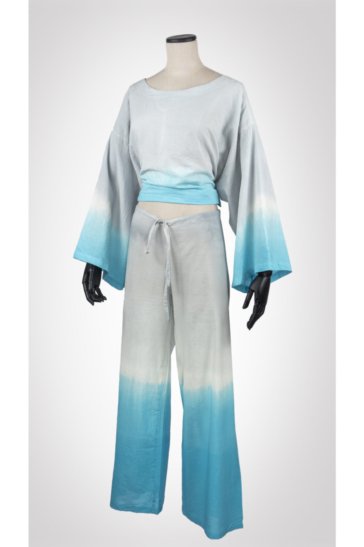 DLBS Handmade Geçişli Sırt Bağlamalı Turkuaz Takım