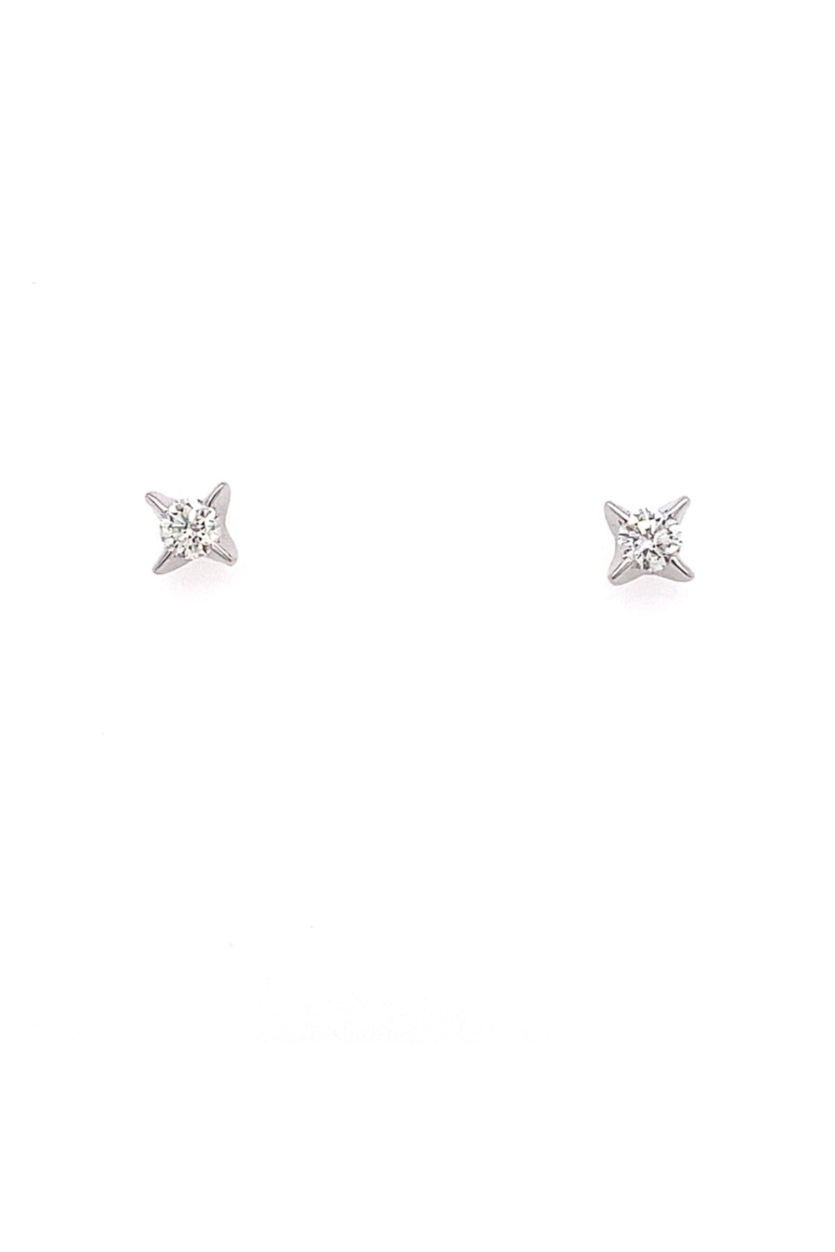Zümrüt Pırlanta Tek Taş Küpe 0.32 Karat  p000853