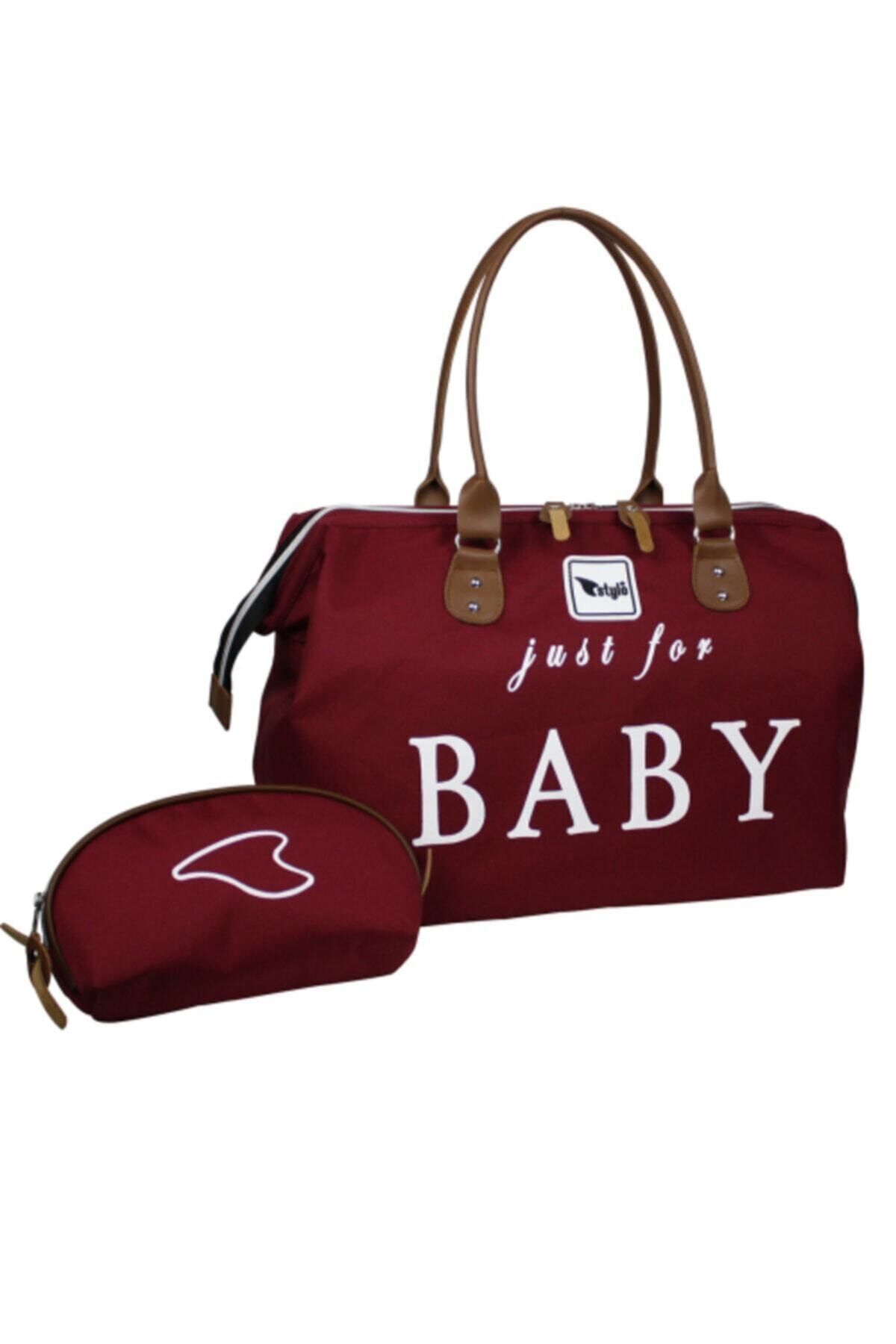 Stylo Kadın Bordo Just For Baby Anne Bebek Bakım Ve Çantası