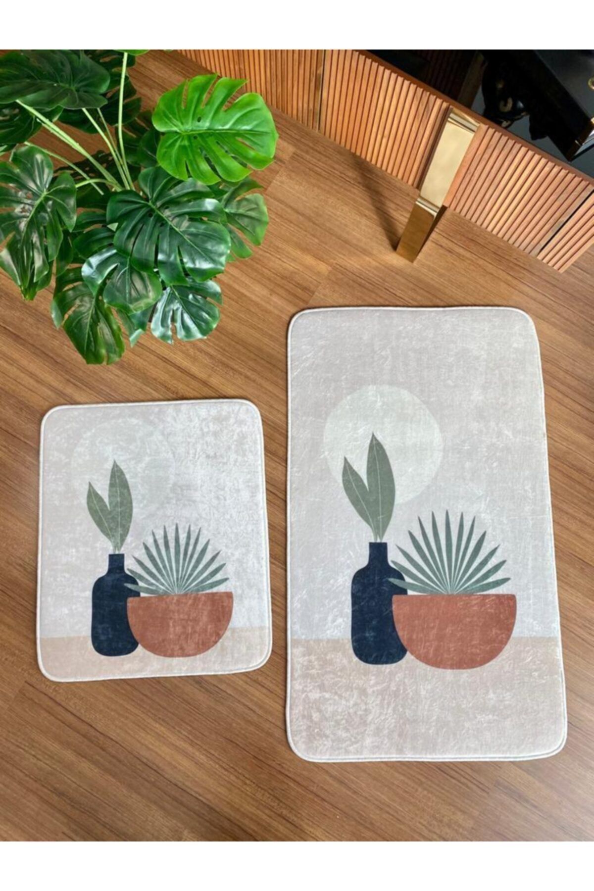 Soley 2’li Tasarım Motto Serisi Banyo Paspası Klozet Takımı - Motto Relax 2191