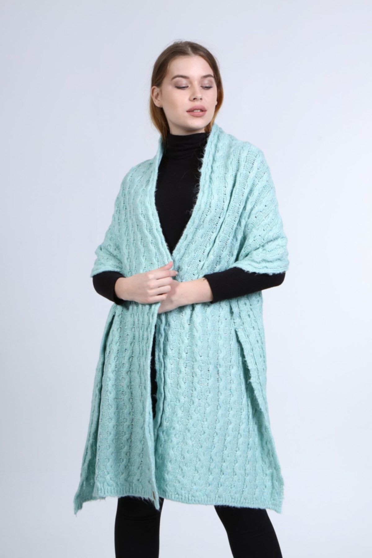 uniq store Kadın Mint Uzun Atkı Model-105