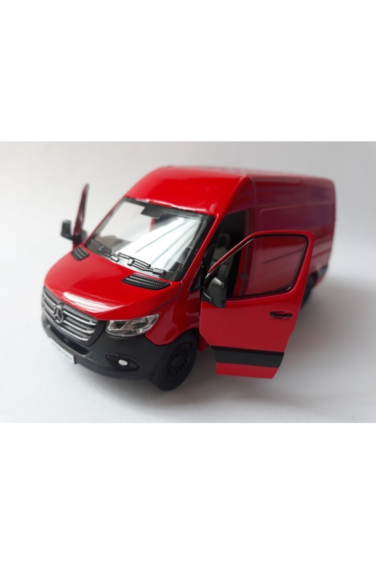 OYUNCAKSAHİLİ Mercedes Benz Sprınter Kırmızı Minibüs Metal 4 Kapılı Diecast Orjinal