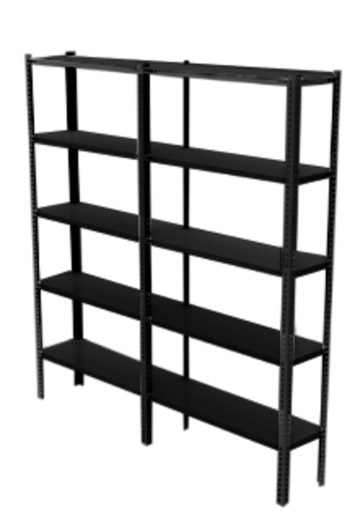 Mekoraf Mat Siyah 10 Katlı Çift Ünite 31x93x200 cm