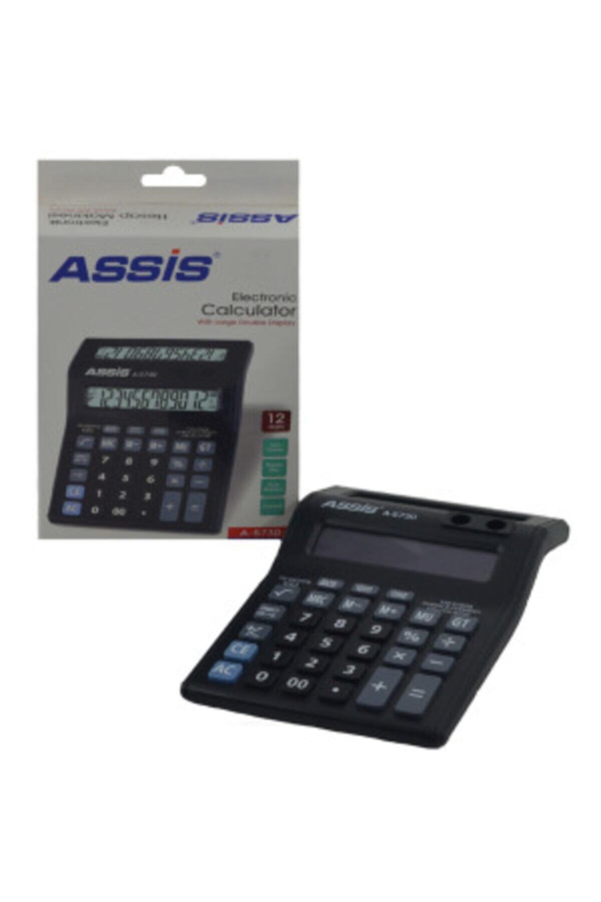 ASSİS A-5730 Büyük Çift Ekranlı Elektronik Hesap Makinesi