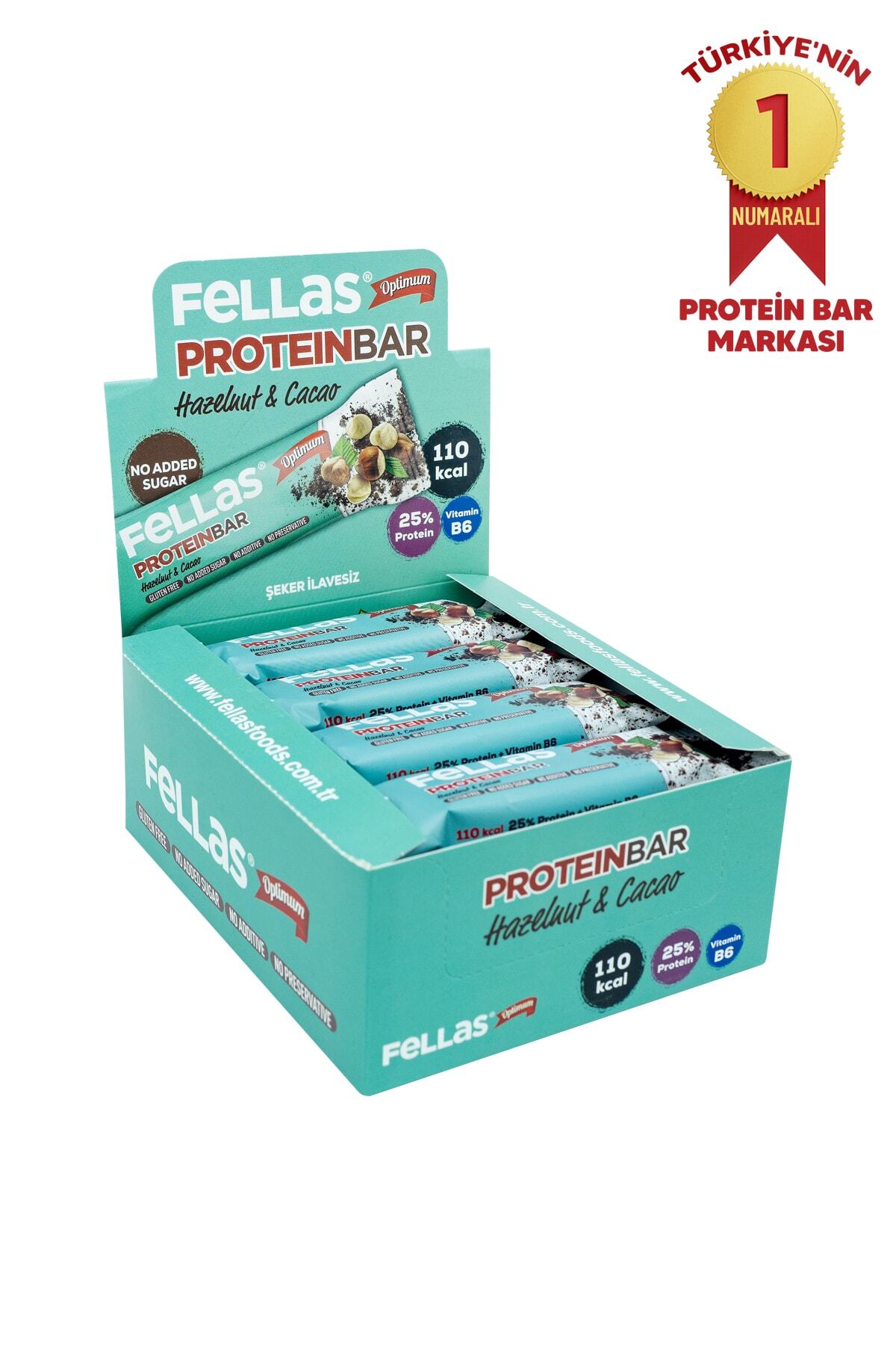 Fellas Protein Bar - Fındıklı ve Kakaolu 32 gr x 12 Adet