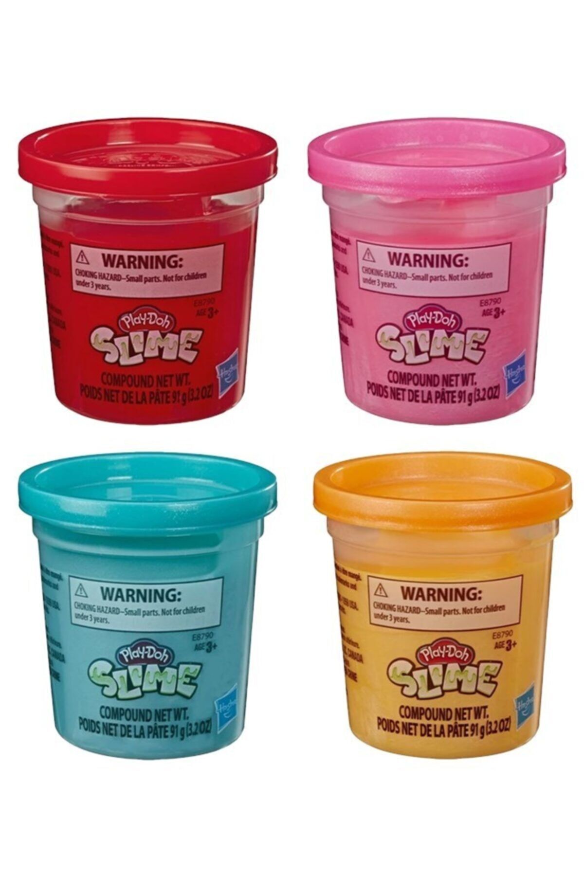Play Doh Play-doh Slime 4'lü Hamur Metalik Kırmızı + Metalik Pembe + Metalik Turuncu + Metalik Turkuaz