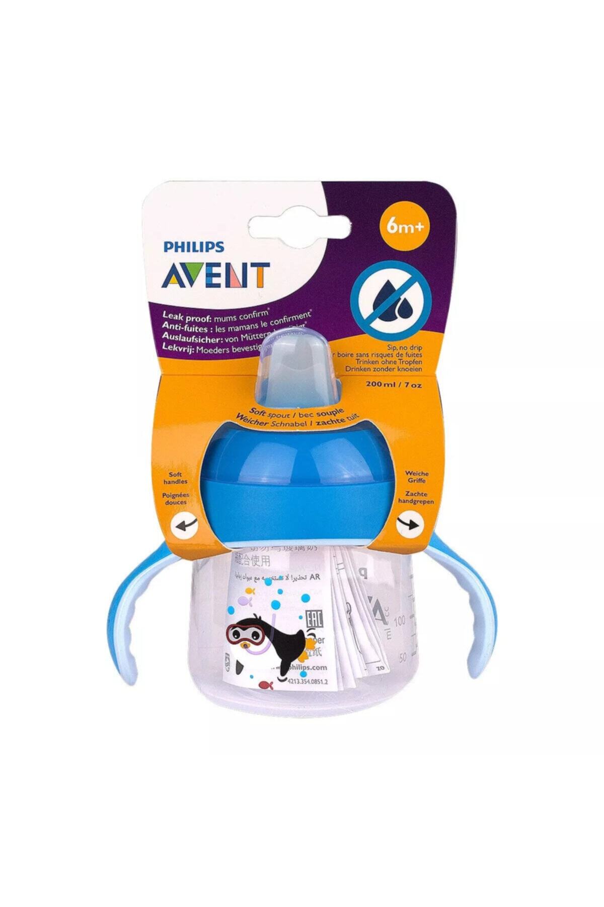 AVENT Mavi Penguen Damlatmaz Bardak - 6m+ 200 ml
