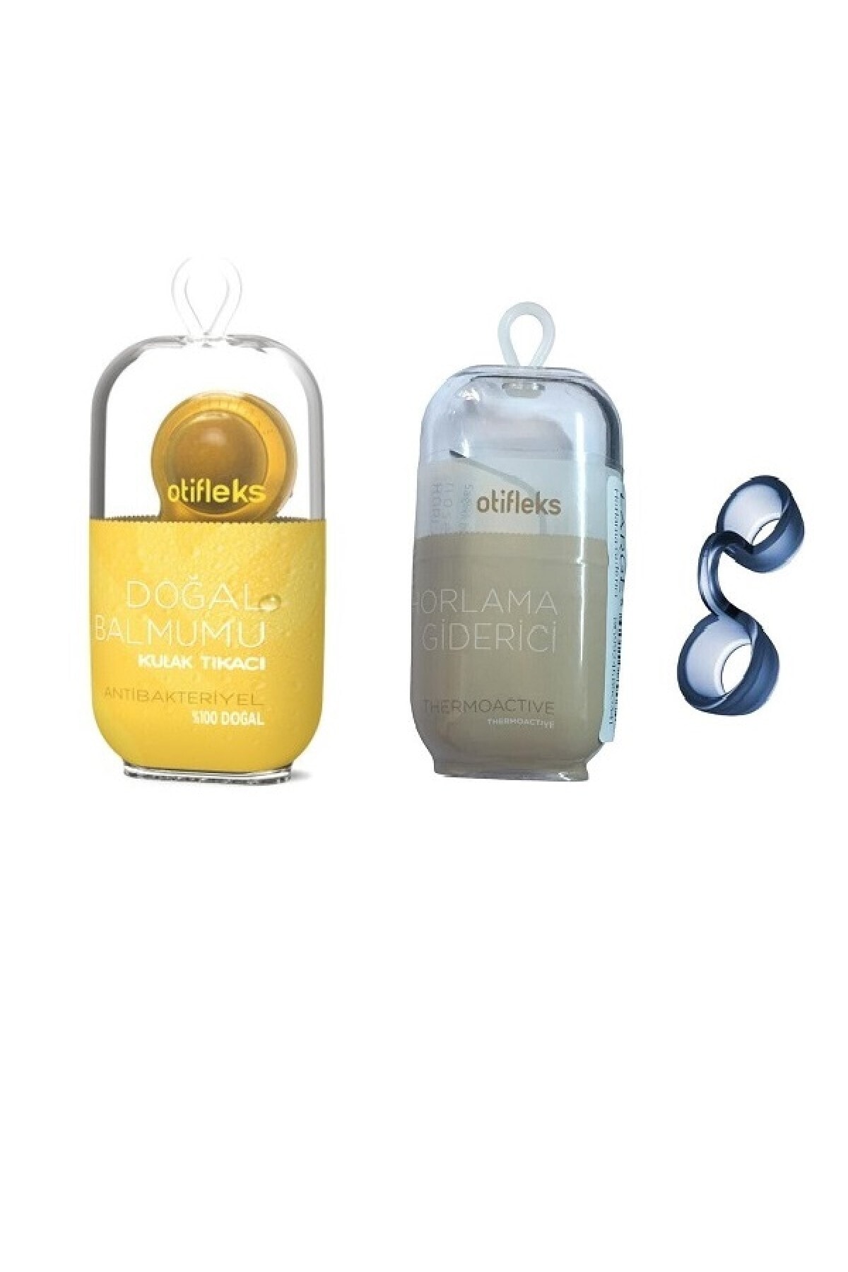 OTİFLEKS Duş Yüzme Için Kulak Tıkacı 4'lü + Horlama Giderici L Beden