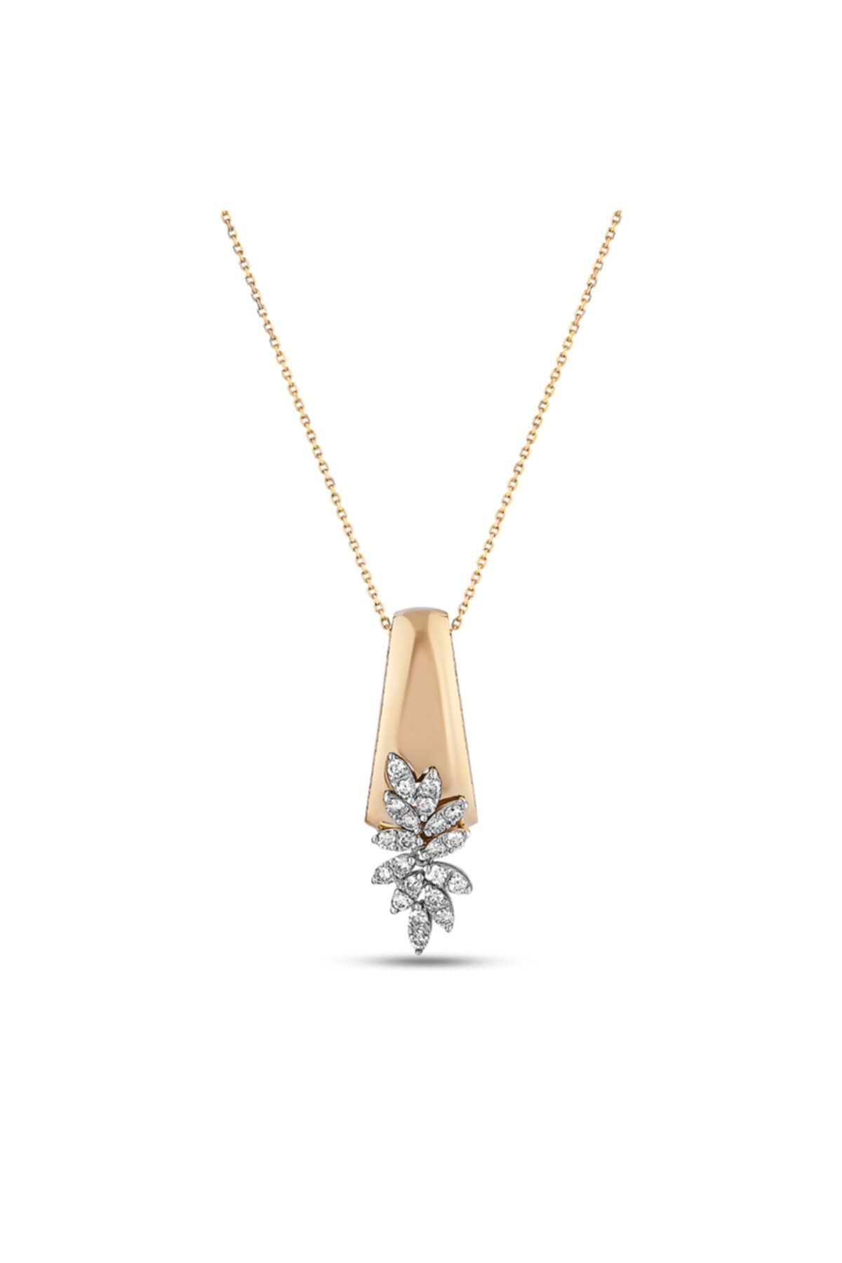 Barok Diamond Pırlanta Çiçeği Kolye 0.78 Ct. E Vs 18k