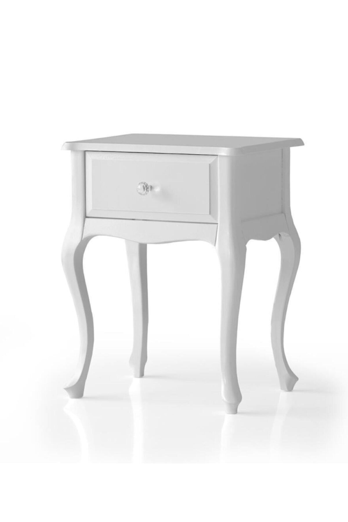 erezoğulları Modern Lake Mdf Tek Çekmeceli Komot Yüksek Lükens Ayaklı Komodin