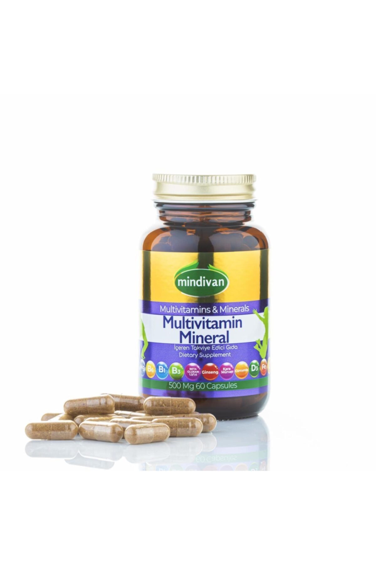 Mindivan Multivitamin Mineral Kapsül 500 mg