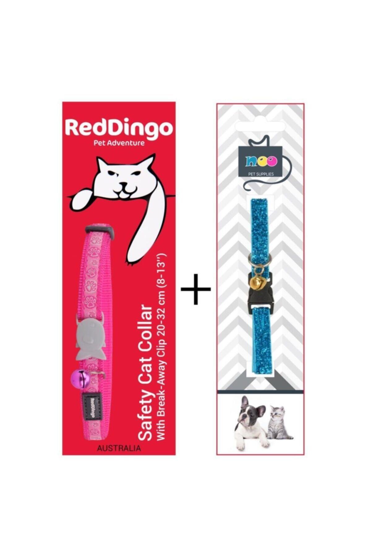 RedDingo Red Dingo Pati Desenli Pembe Güvenli Kilit Boyun Tasması 12 Mm
