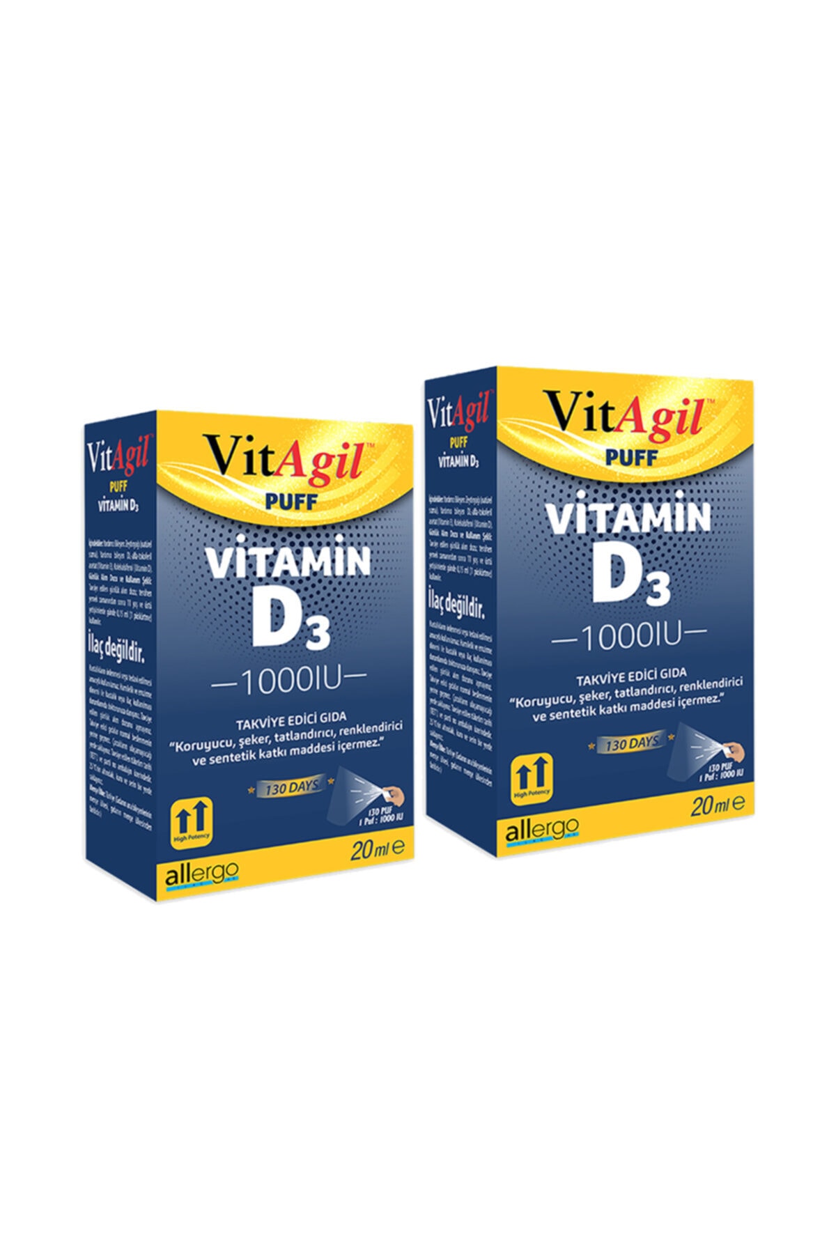 Vitagil 1000 Iu Vitamin D3 20 Ml X 2 Adet