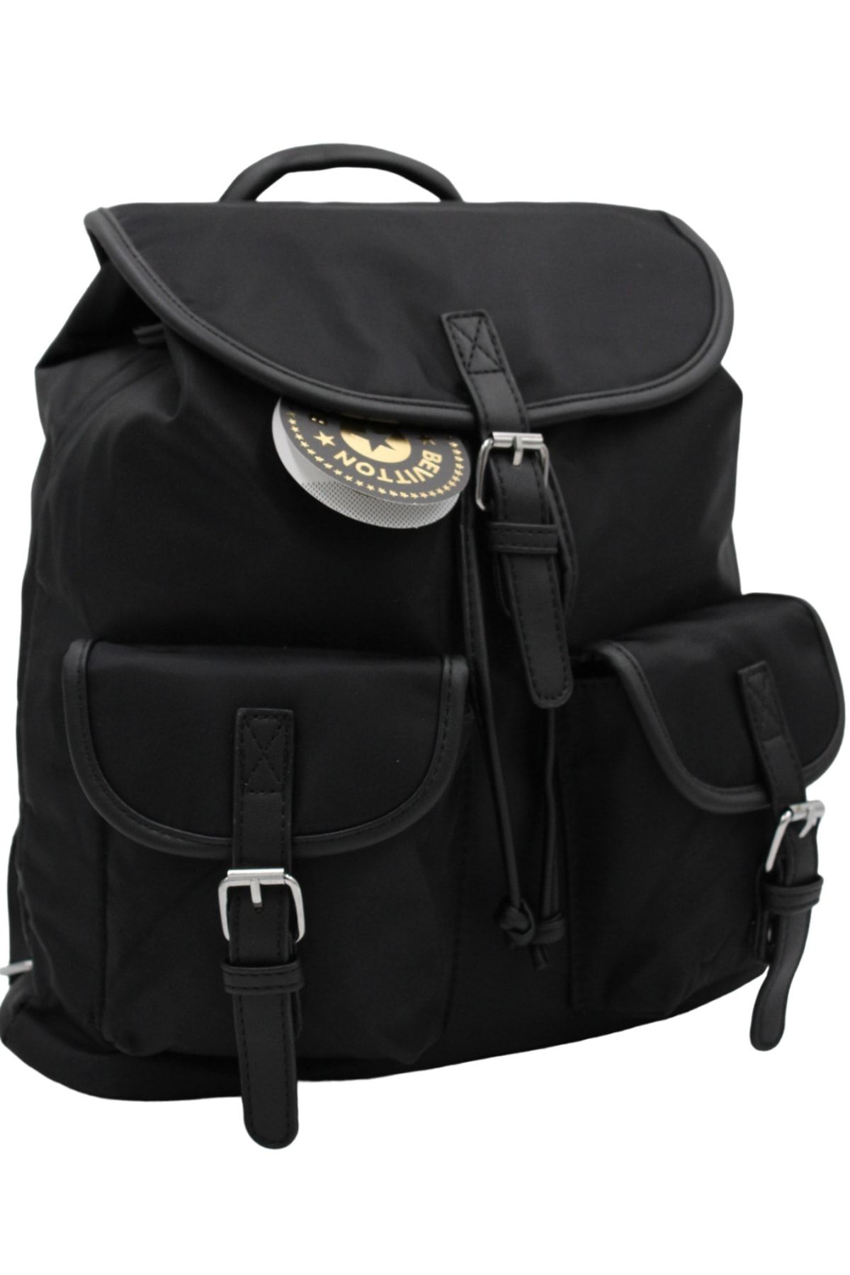 Medium size black backpack top