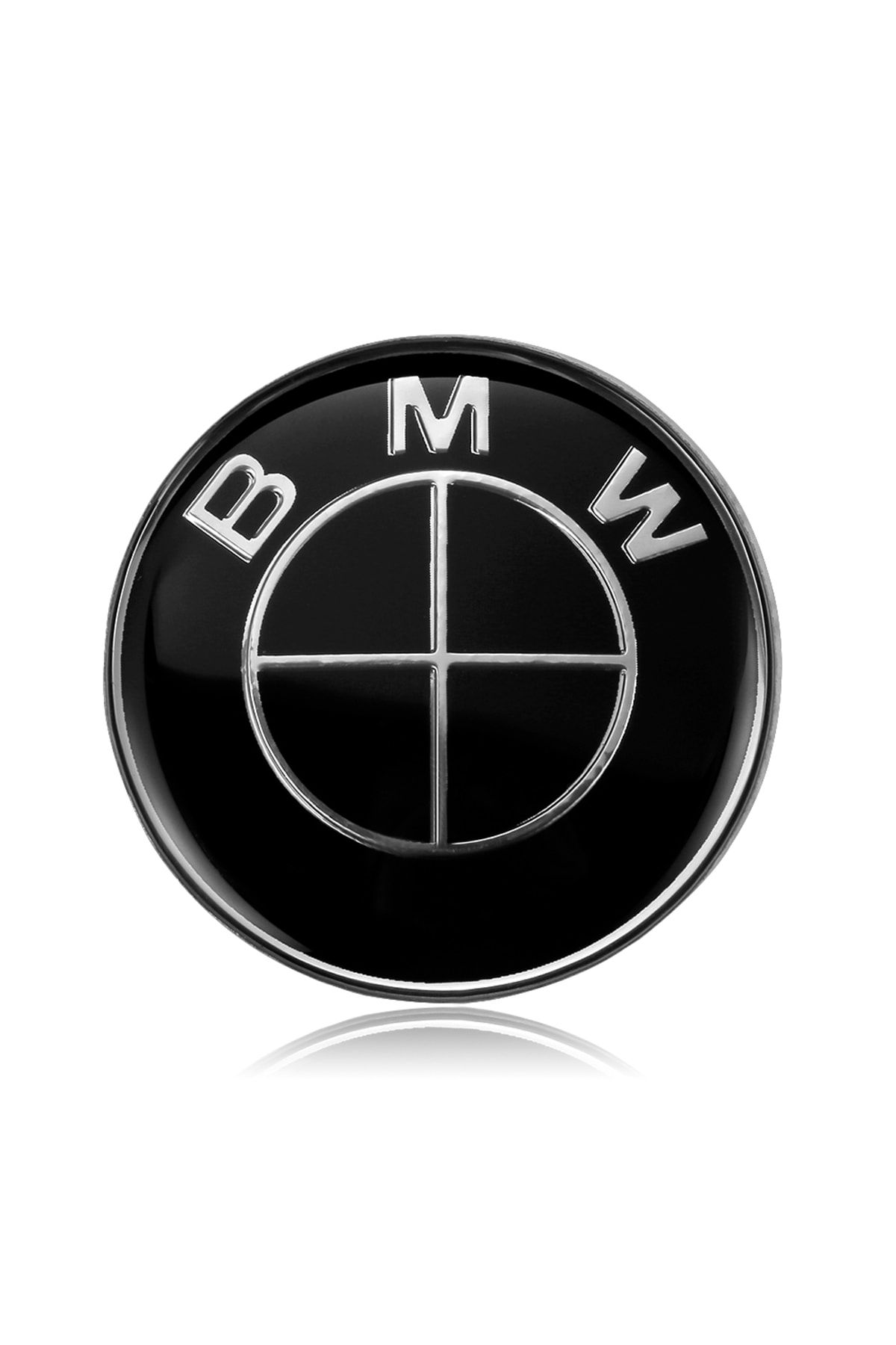 Black BMW Steering Wheel Badge 42mm 