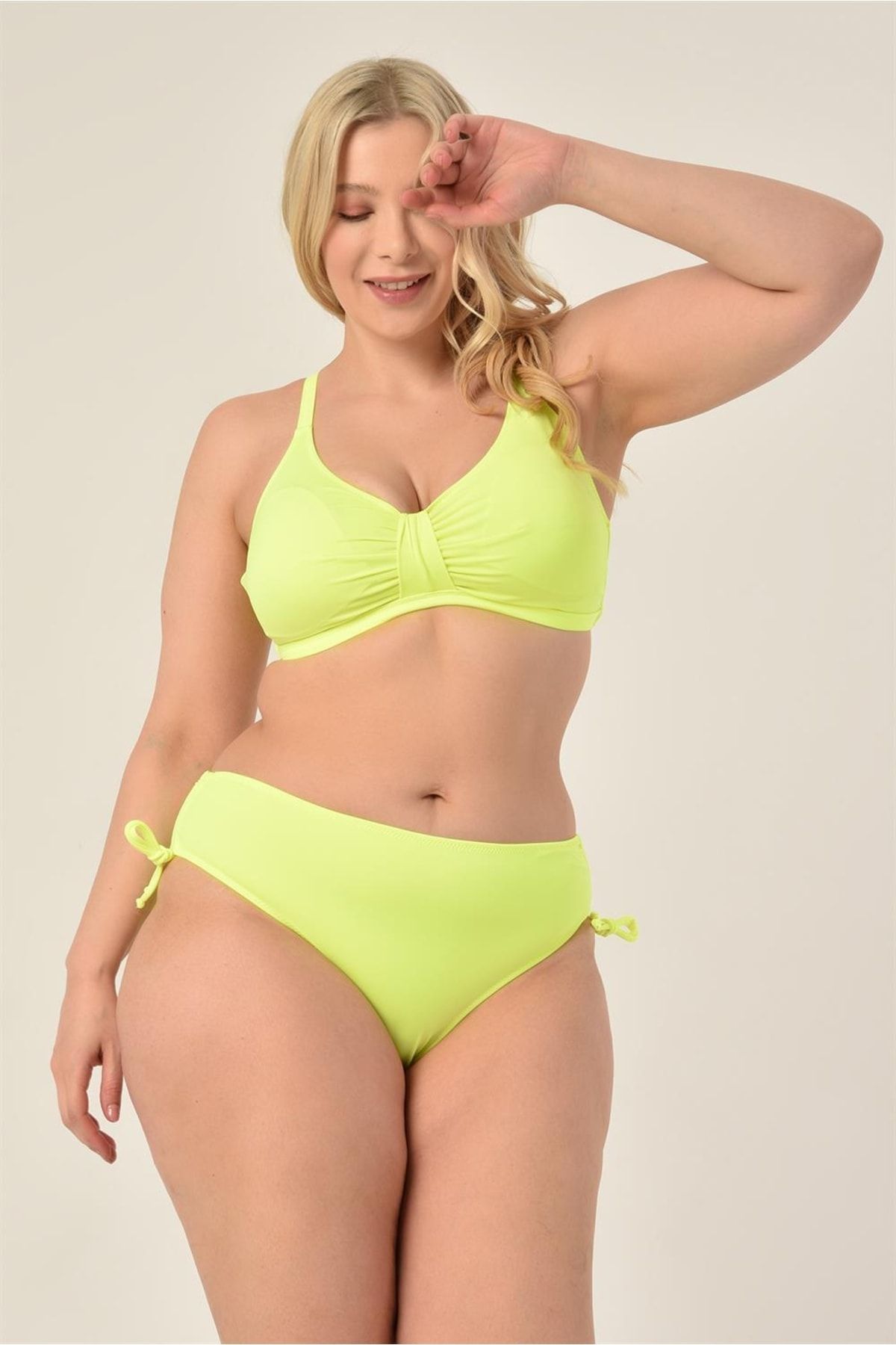 Yellow bikini plus size on sale