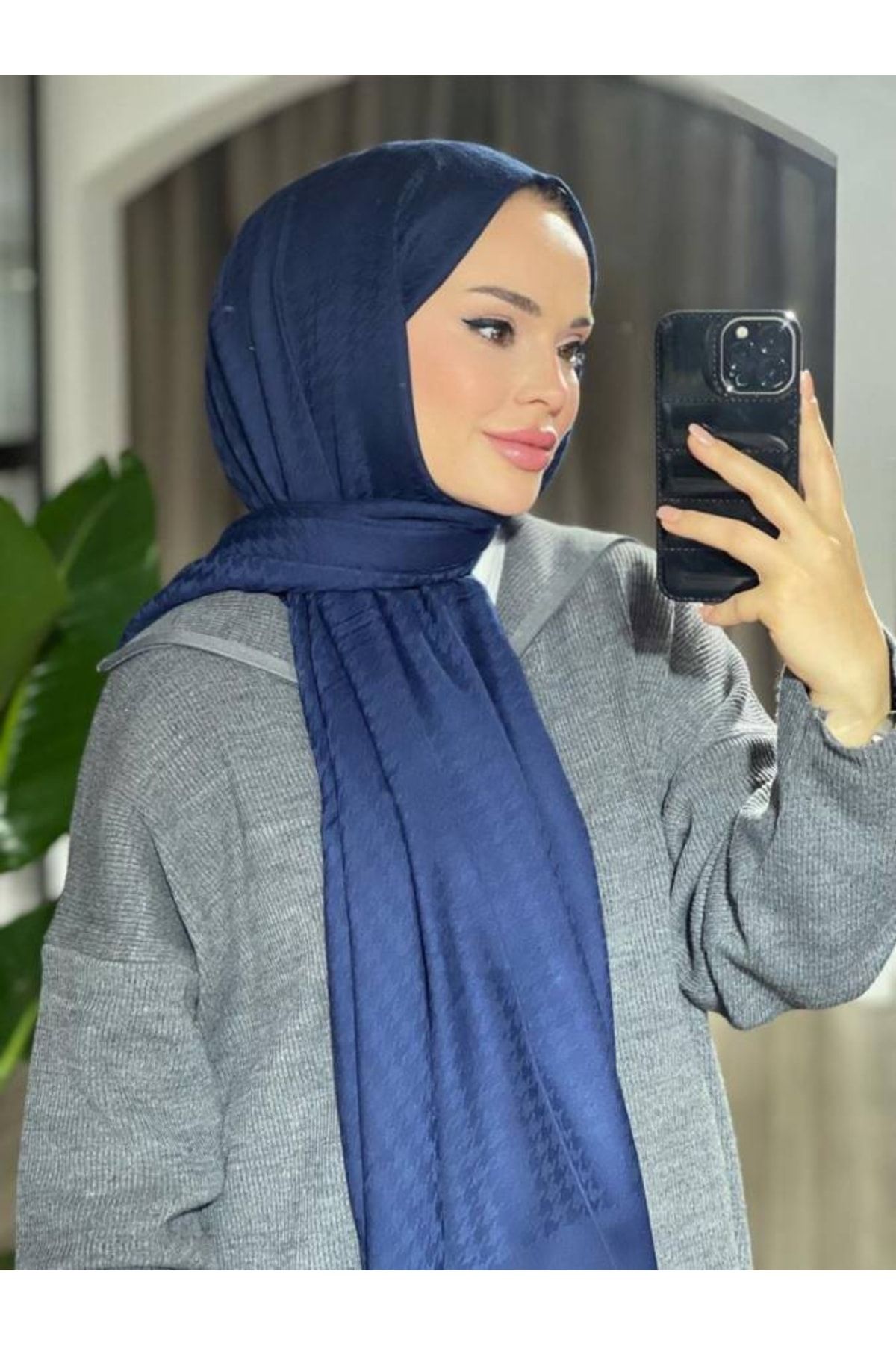 Navy blue cashmere shawl on sale