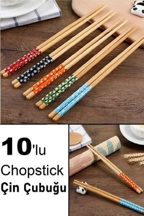 Çin Bambu Yemek Çubukları 5 Çift Image 0