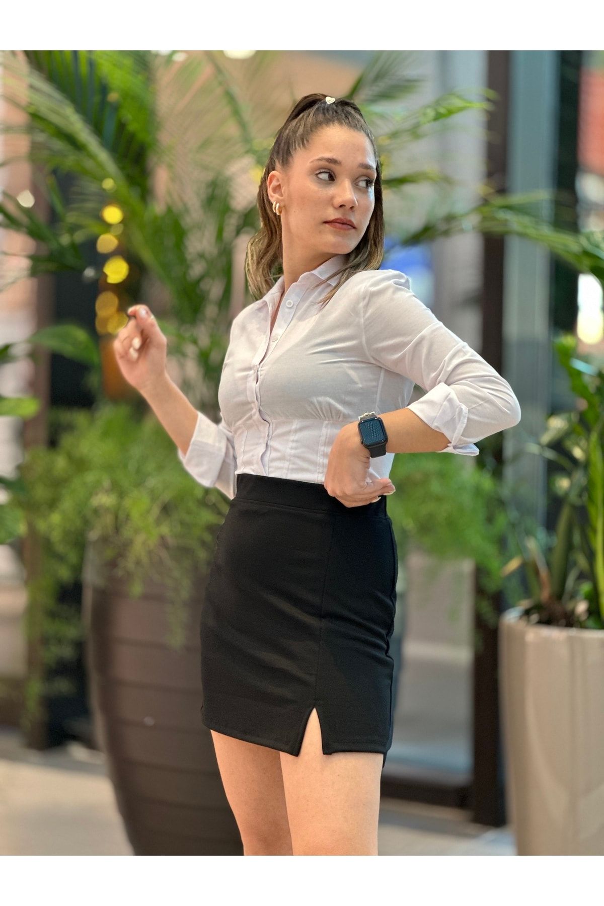Black sales lycra skort
