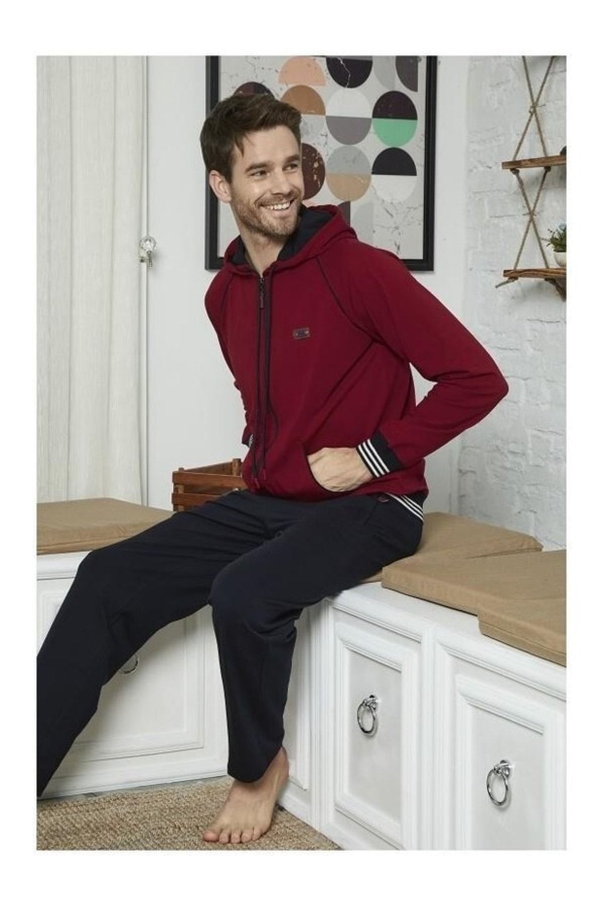 Navy blue 2025 and red tracksuit