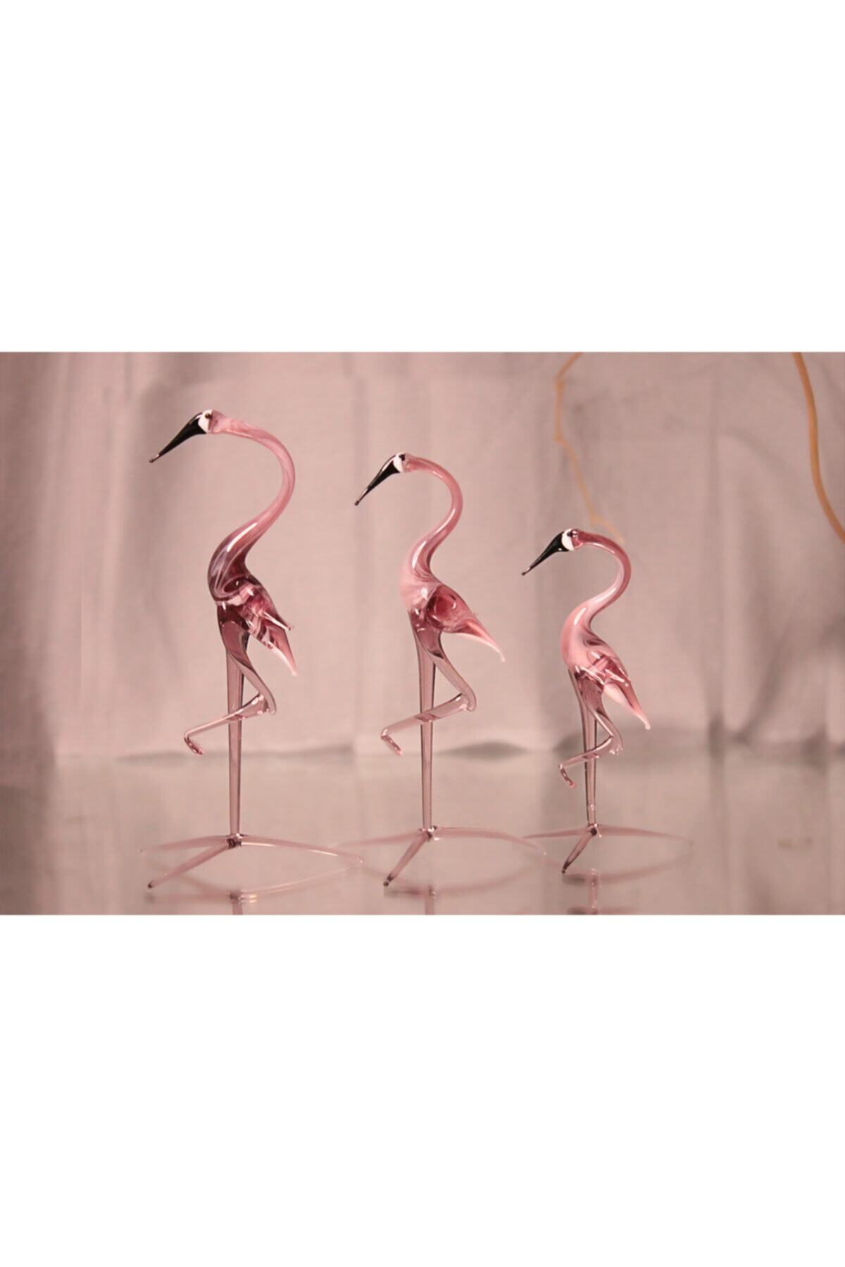 Alven Art Flamingo Figürlü 3'lü Biblo