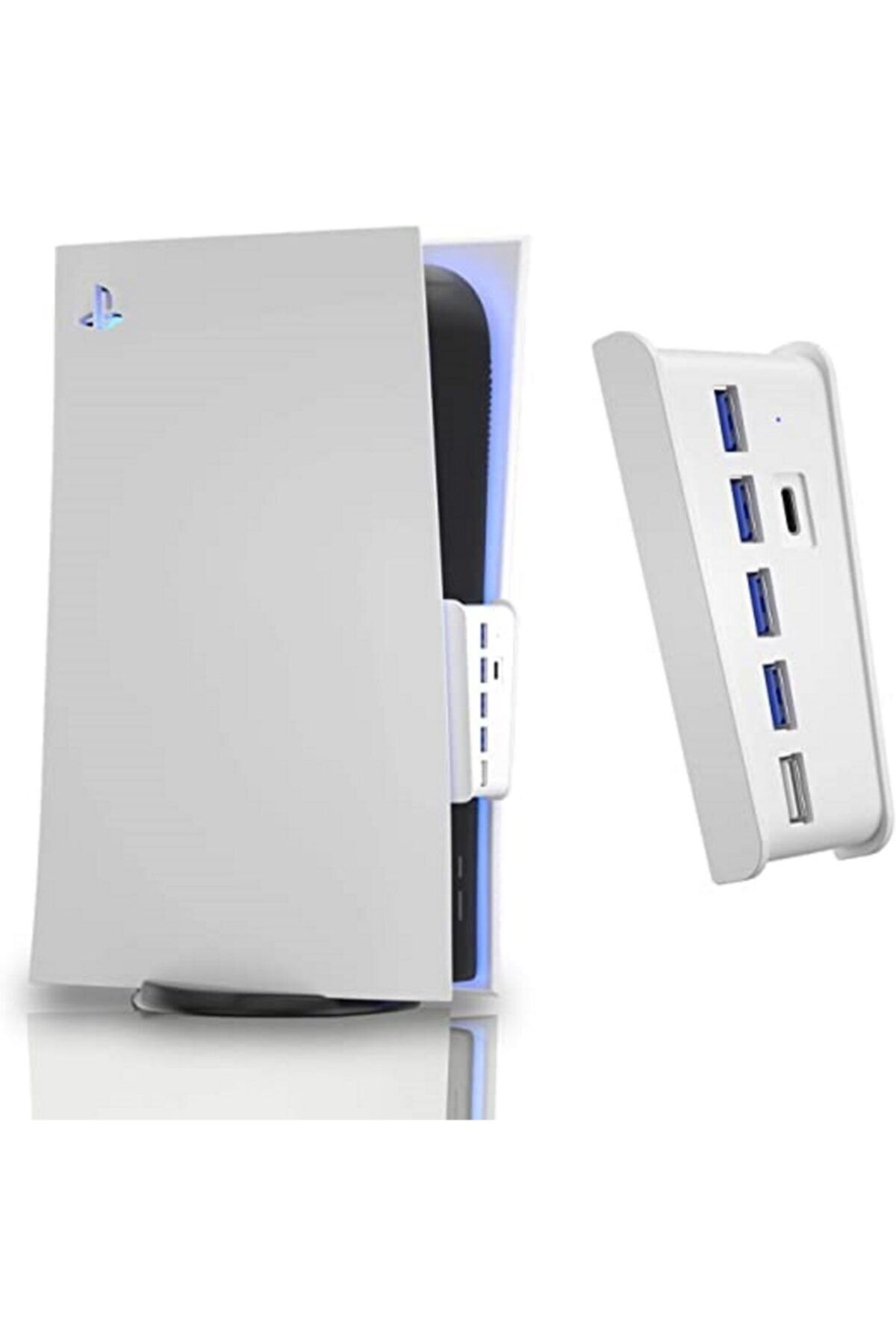 M90 Ps5 De / Uhd Konsolu Için Usb Harici Hub, 5 Portlu Usb Hub (4 Yüksek Hızlı Veri Transfer Portu + 1 Ş