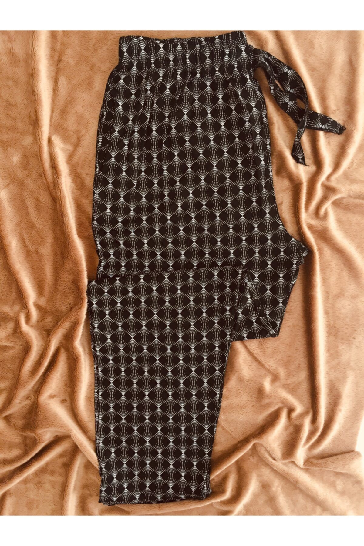 Al Lady Lüx Battal Beden Cepli Viskon Yazlık Pijama Altı Ze4