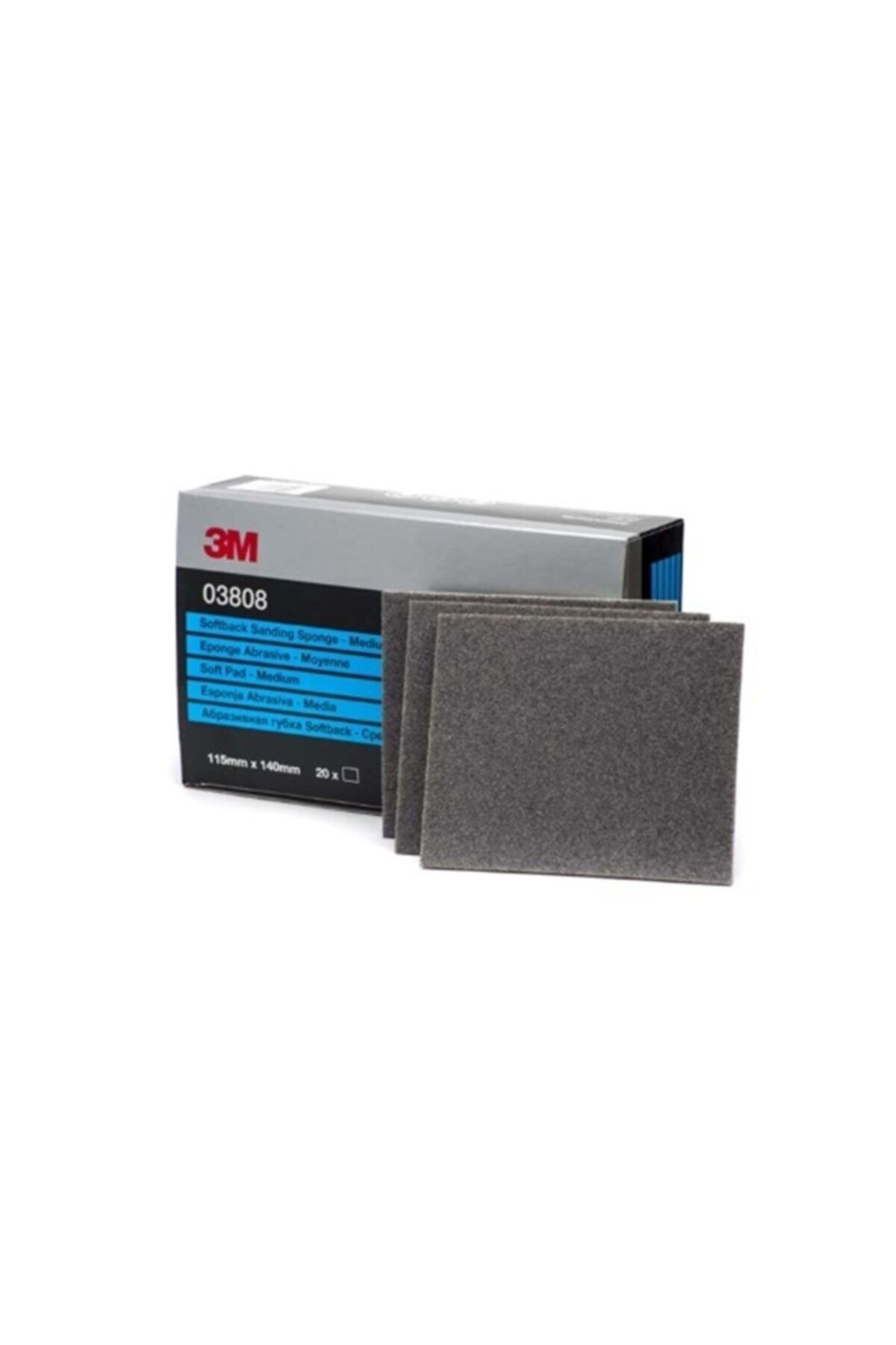3M 3808 Tabaka Sünger Zımpara Medium 115x140mm 1 Adet