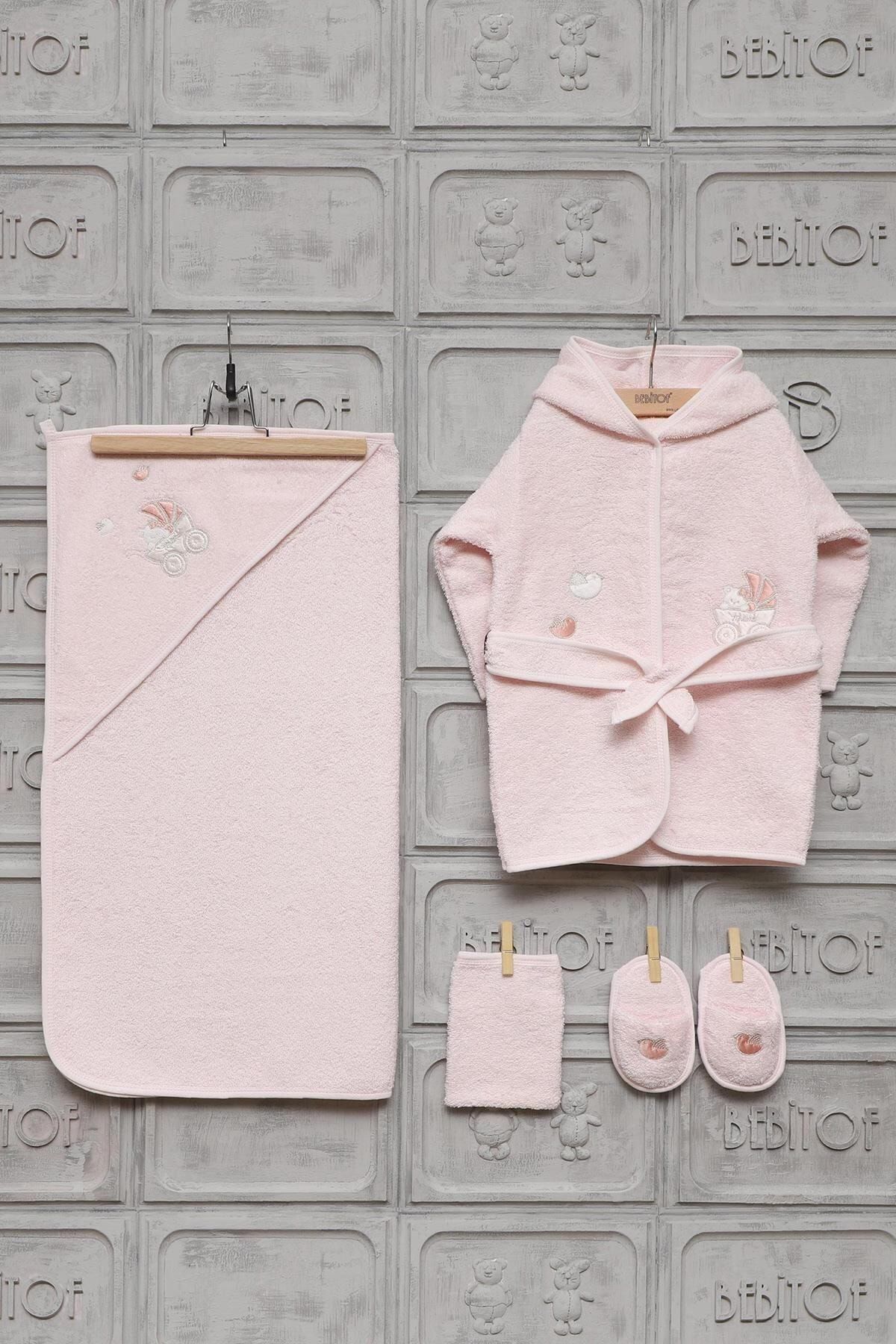 bonbonetti 37002 Baby Pembe Bornoz Seti